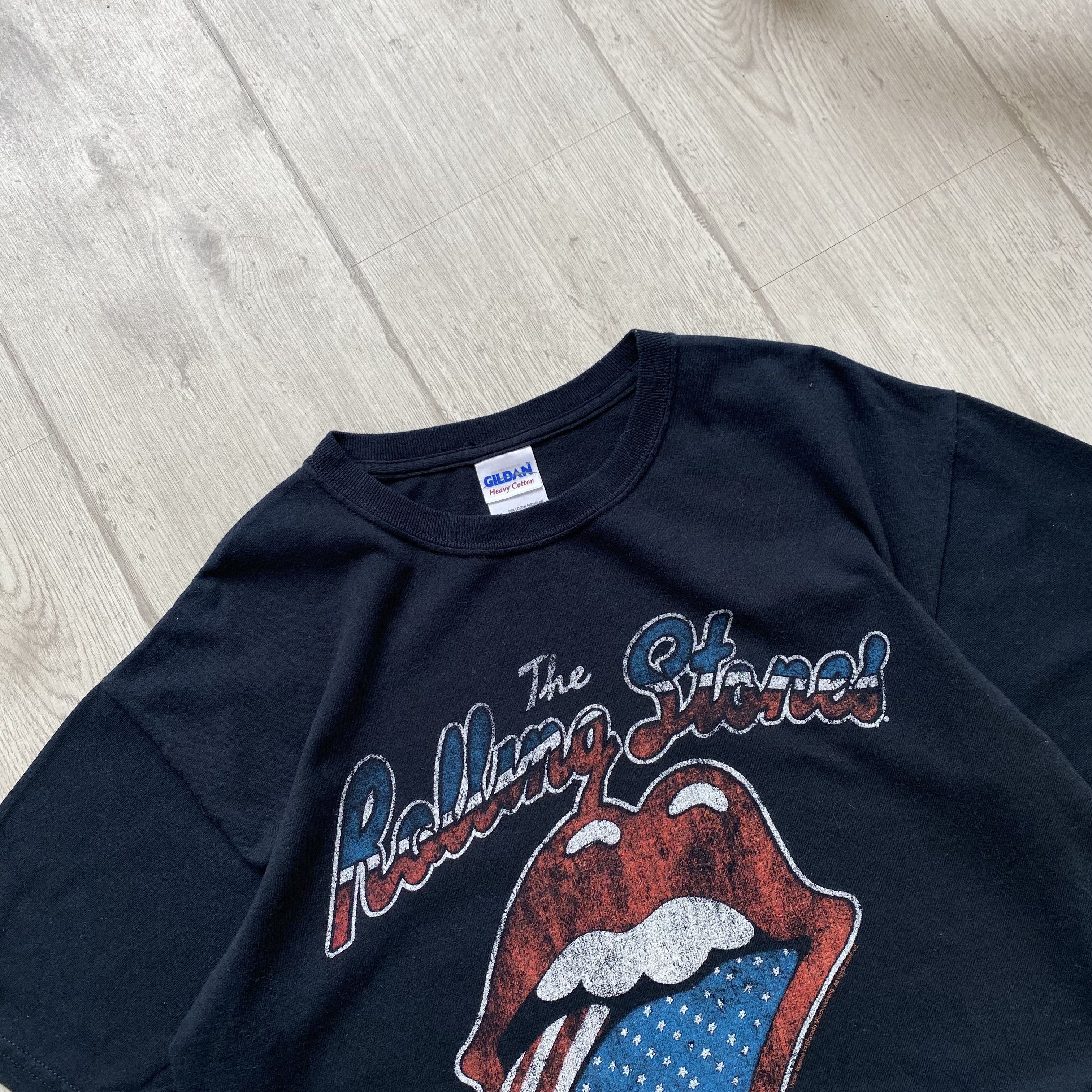 The Rolling Stones ☆US Tour 1976 Rollig Stones Black Tee Shirt 2009 Size US M / EU 48-50 / 2 - 4 Thumbnail