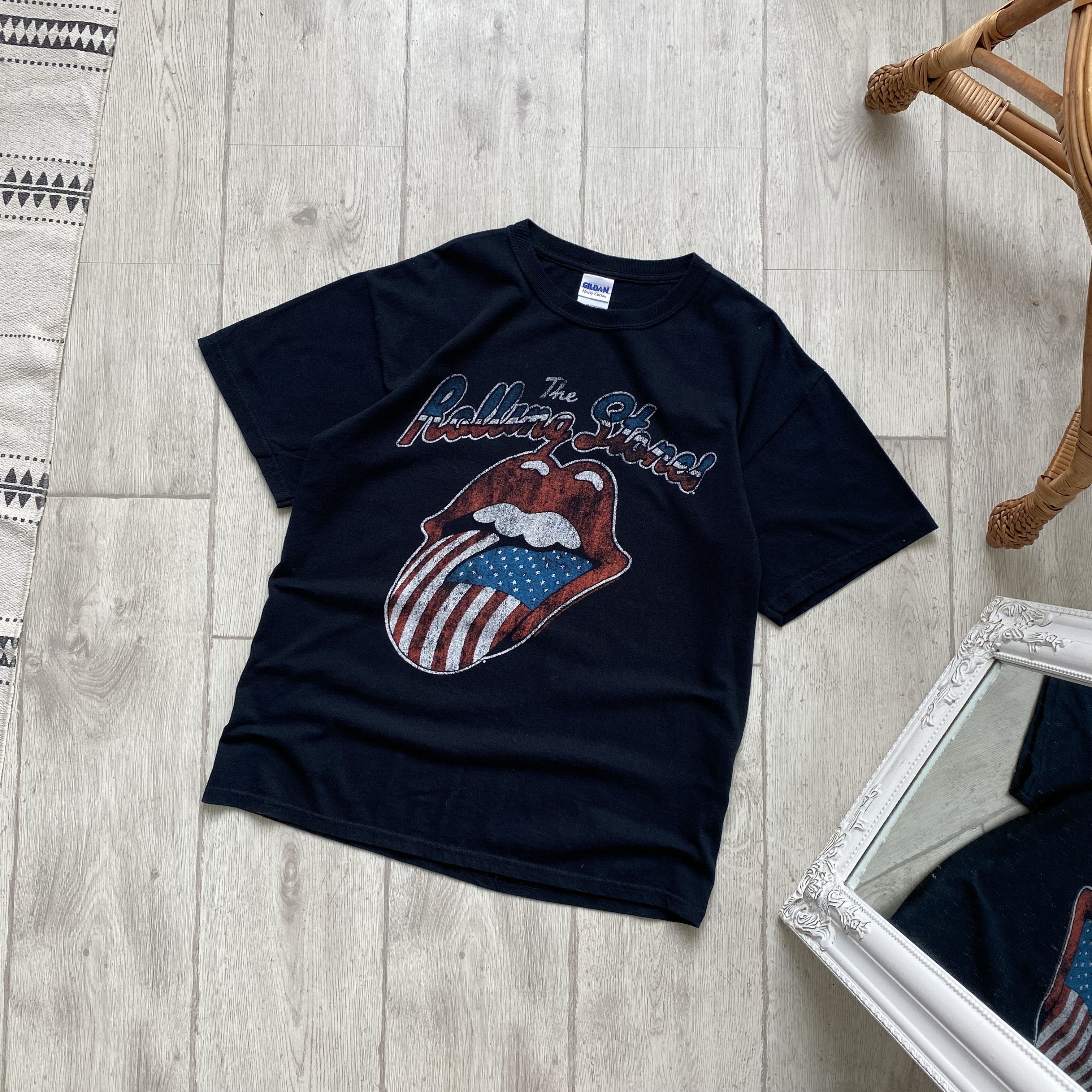 The Rolling Stones ☆US Tour 1976 Rollig Stones Black Tee Shirt 2009 Size US M / EU 48-50 / 2 - 1 Thumbnail