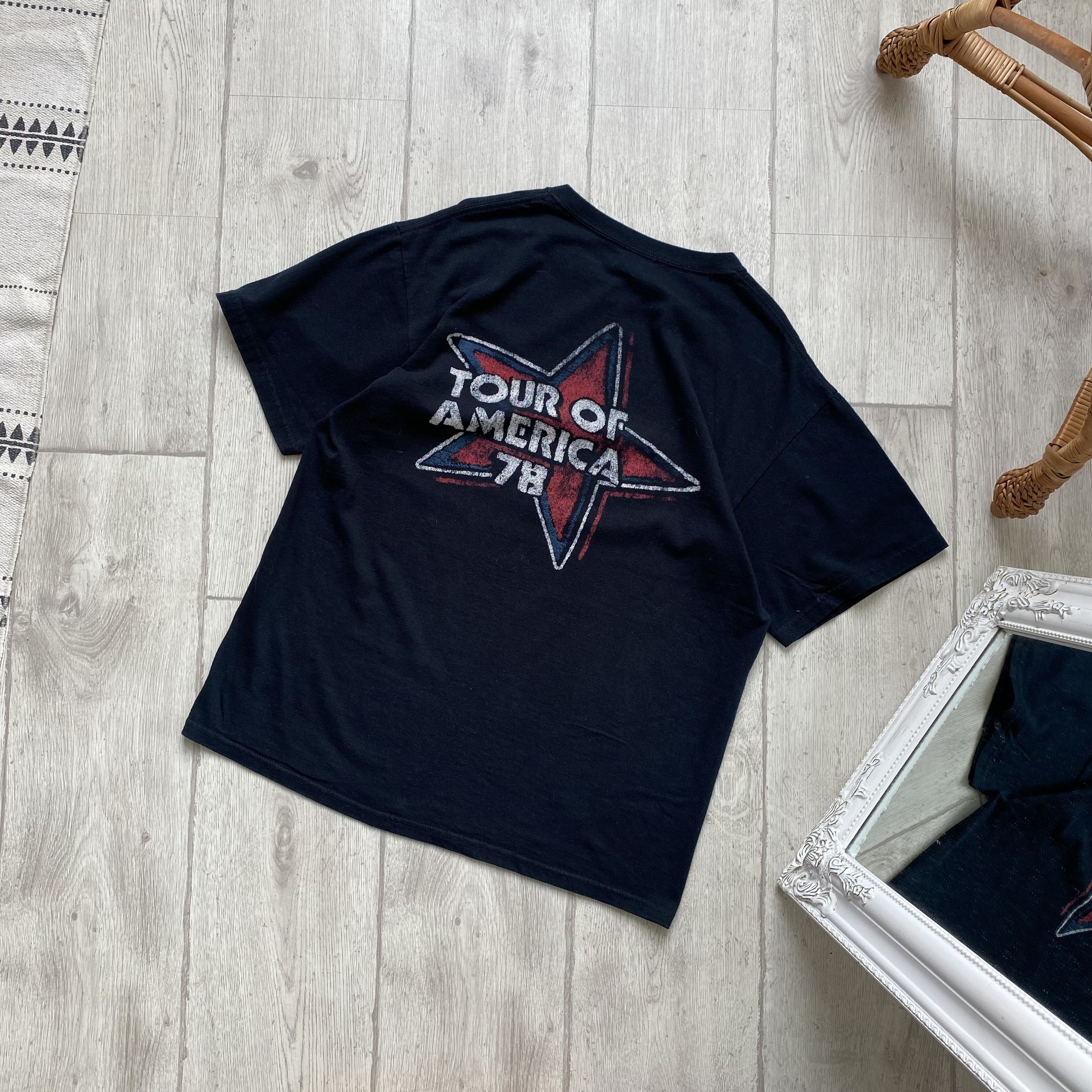 The Rolling Stones ☆US Tour 1976 Rollig Stones Black Tee Shirt 2009 Size US M / EU 48-50 / 2 - 2 Thumbnail