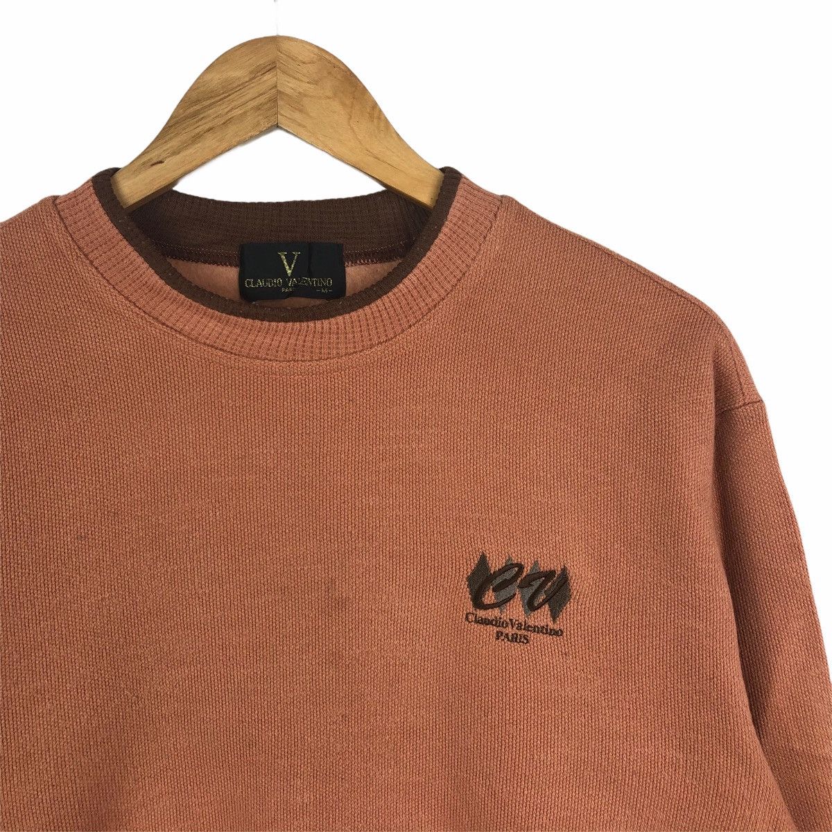 Vintage CLAUDIO VALENTINO PARIS SWEATSHIRT JUMPER Size US M / EU 48-50 / 2 - 2 Thumbnail