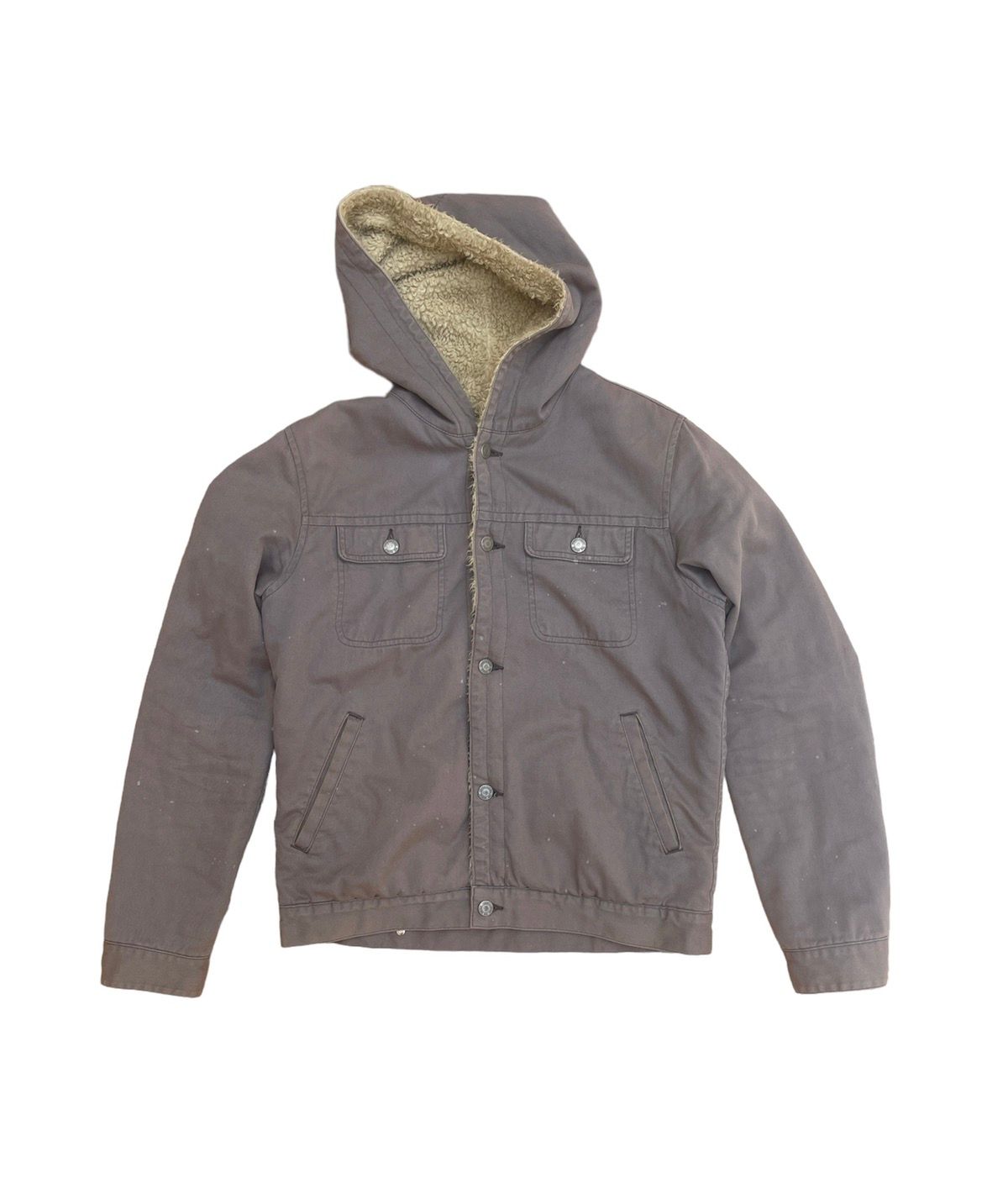 Pre-owned Undercover Ism Corduroy Paint Boa Hooded Jacket In Grey