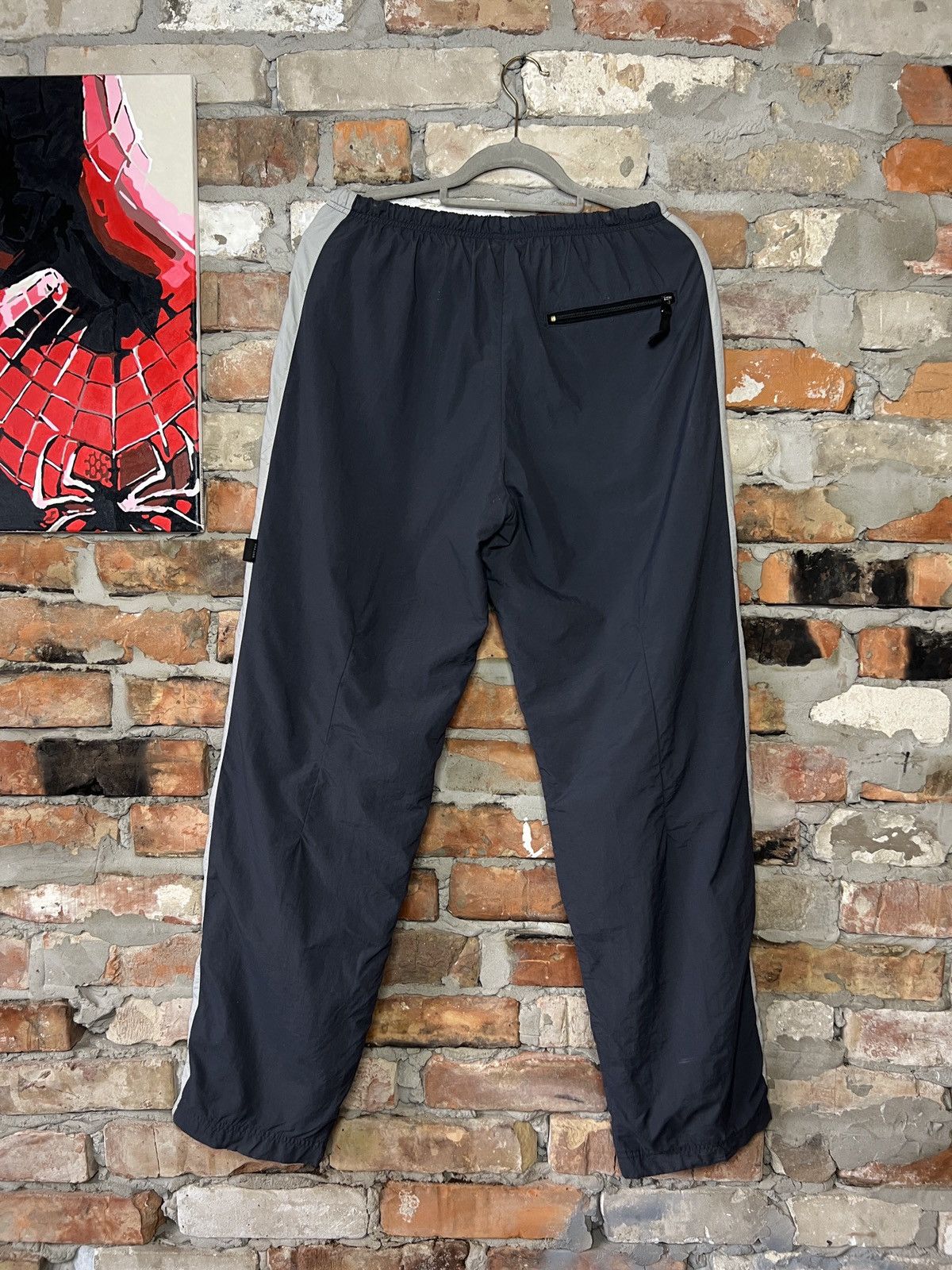 Nike Vintage Y2K Nike Nylon Drill Track Pants Gray Size US 32 / EU 48 - 2 Thumbnail
