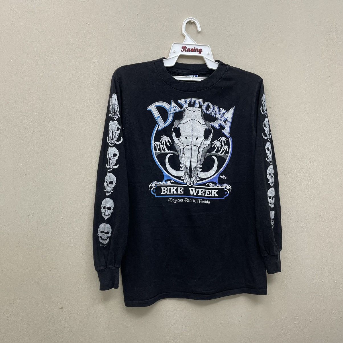 Vintage Vintage 90s Daytona Long Sleeve T-Shirt Rare Design Size US M / EU 48-50 / 2 - 5 Thumbnail