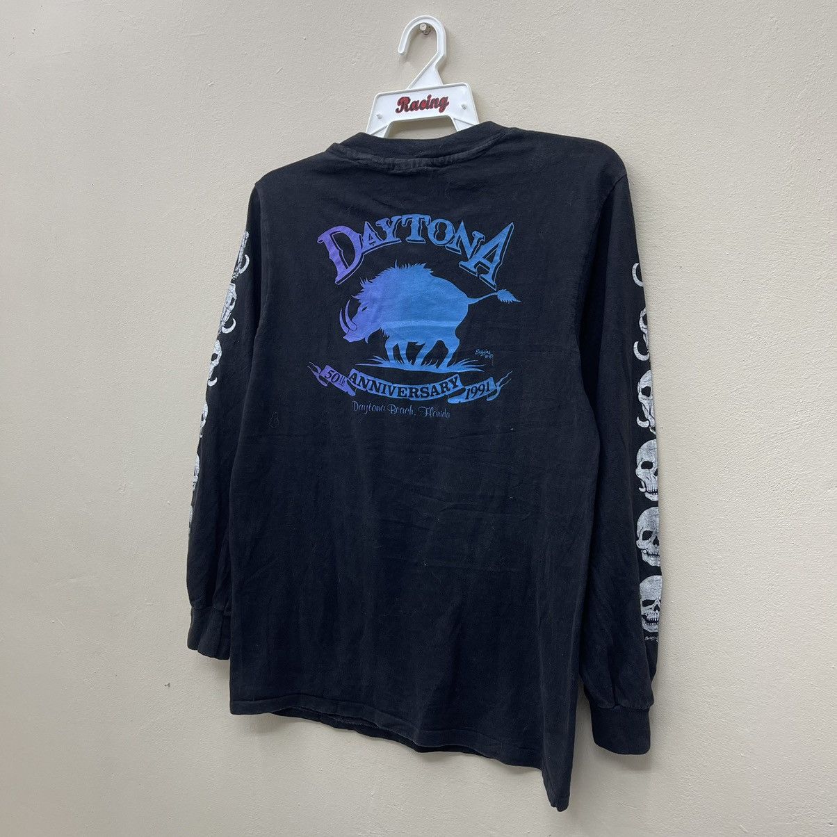 Vintage Vintage 90s Daytona Long Sleeve T-Shirt Rare Design Size US M / EU 48-50 / 2 - 4 Thumbnail