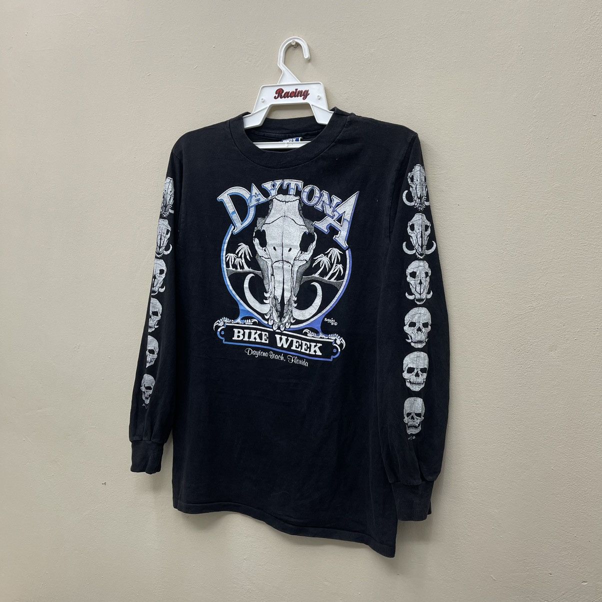 Vintage Vintage 90s Daytona Long Sleeve T-Shirt Rare Design Size US M / EU 48-50 / 2 - 6 Thumbnail
