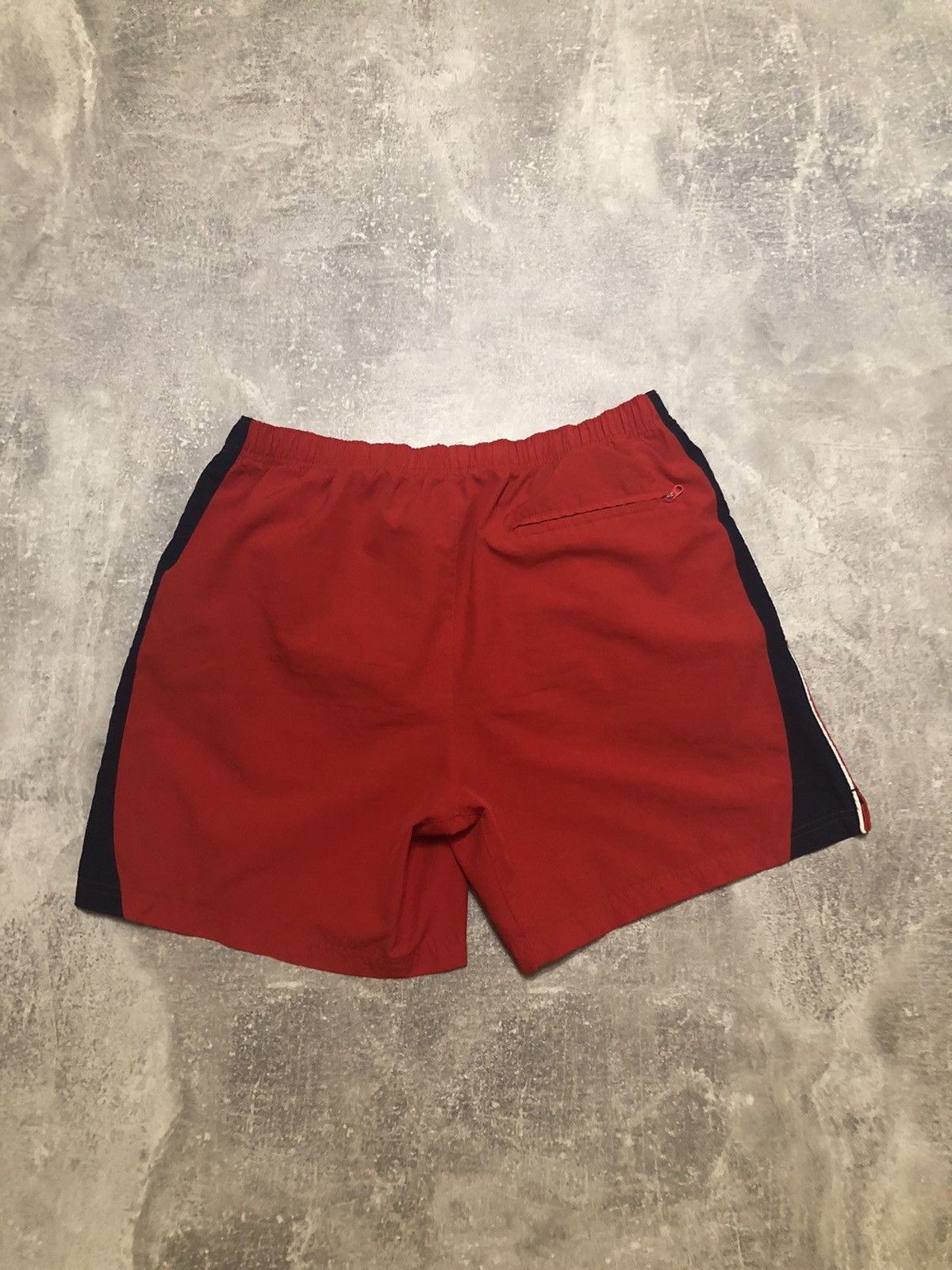 Nike × Vintage Vintage Nike Shorts Red Swoosh Logo Y2K Size US 32 / EU 48 - 9 Thumbnail