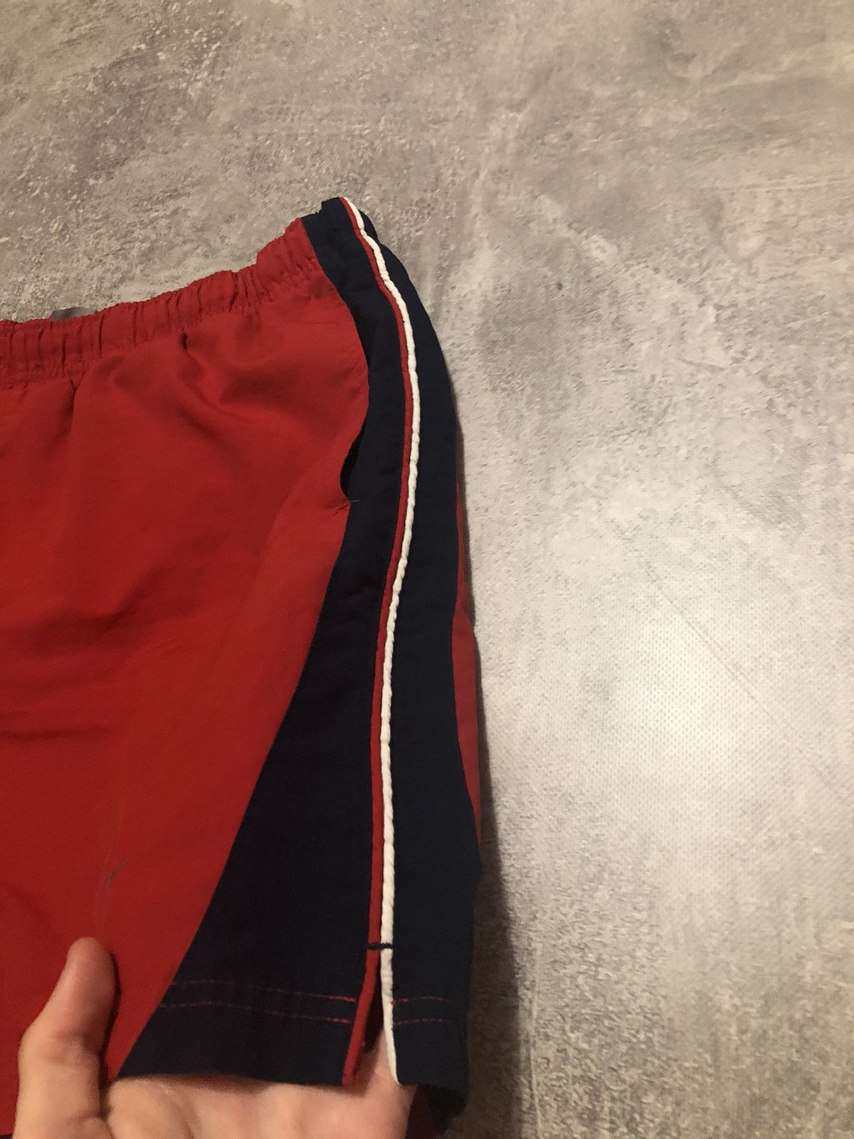 Nike × Vintage Vintage Nike Shorts Red Swoosh Logo Y2K Size US 32 / EU 48 - 4 Thumbnail