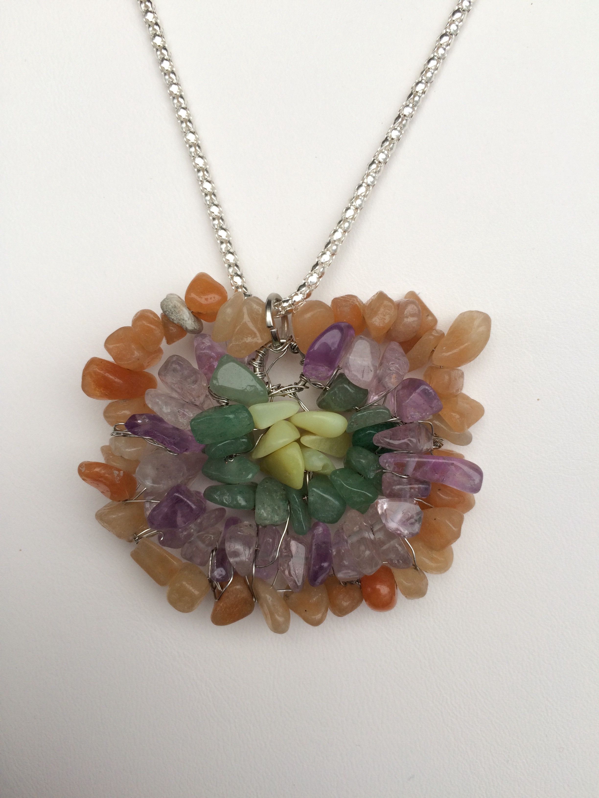 Handmade × Jewelry Mix Gems Chain Necklace Size ONE SIZE - 3 Thumbnail
