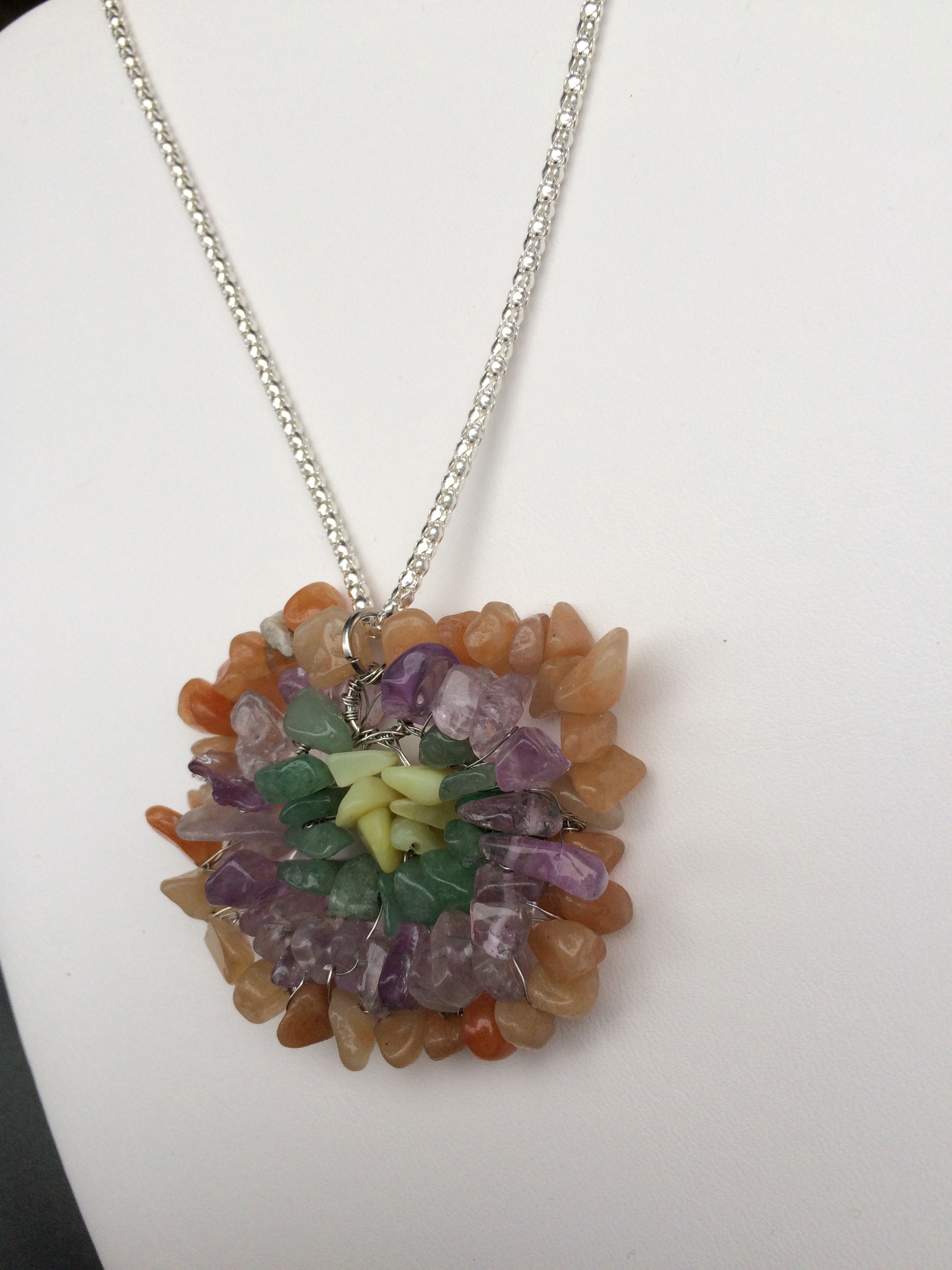 Handmade × Jewelry Mix Gems Chain Necklace Size ONE SIZE - 2 Thumbnail