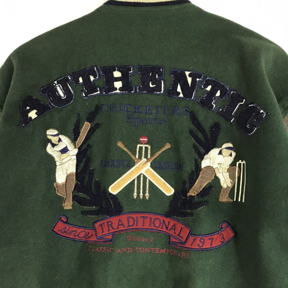 Vintage Classic Contemporary Embroidery Cricketers Varsity Jacket Size US M / EU 48-50 / 2 - 6 Thumbnail