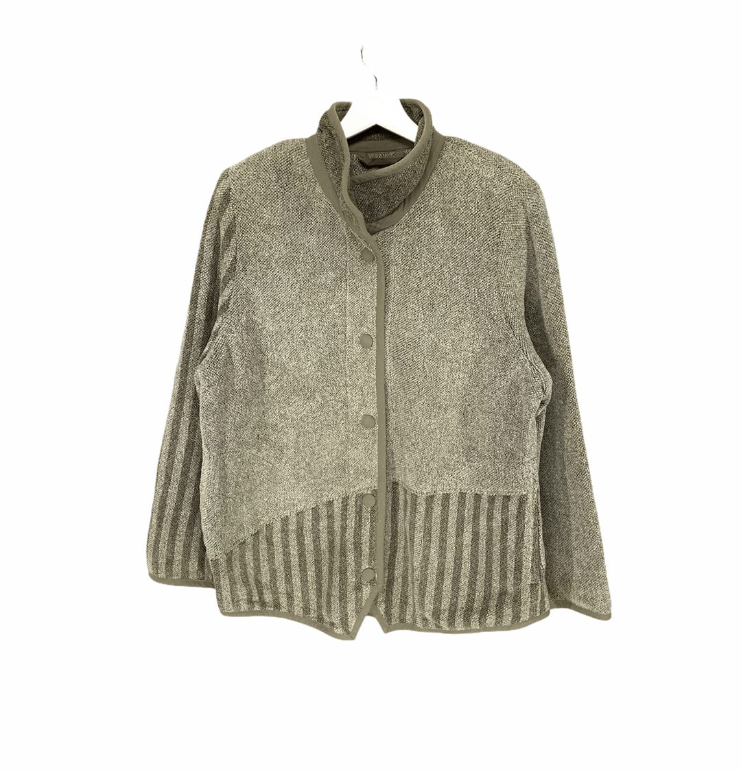 image of Marimekko Liisa Maria Finnish Design Stripe Split Jacket in Grey, Men's (Size Medium)