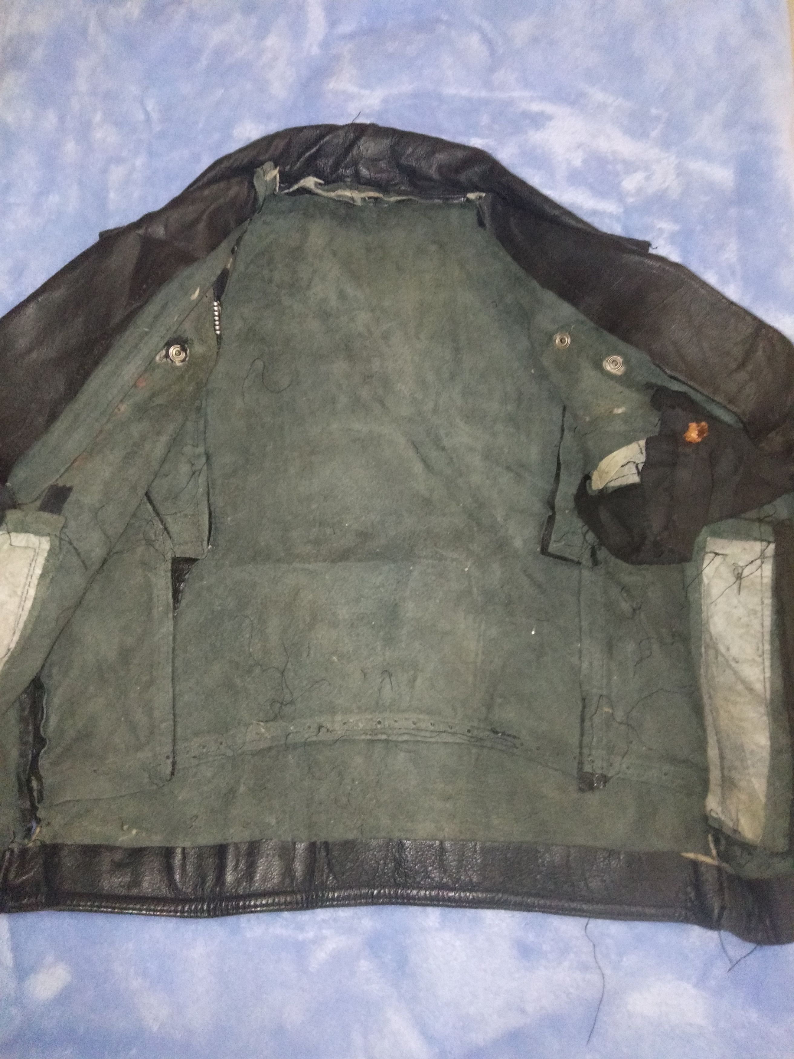 Genuine Leather DISTRESSED SLEEVELESS LEATHER JACKET Size US L / EU 52-54 / 3 - 4 Thumbnail