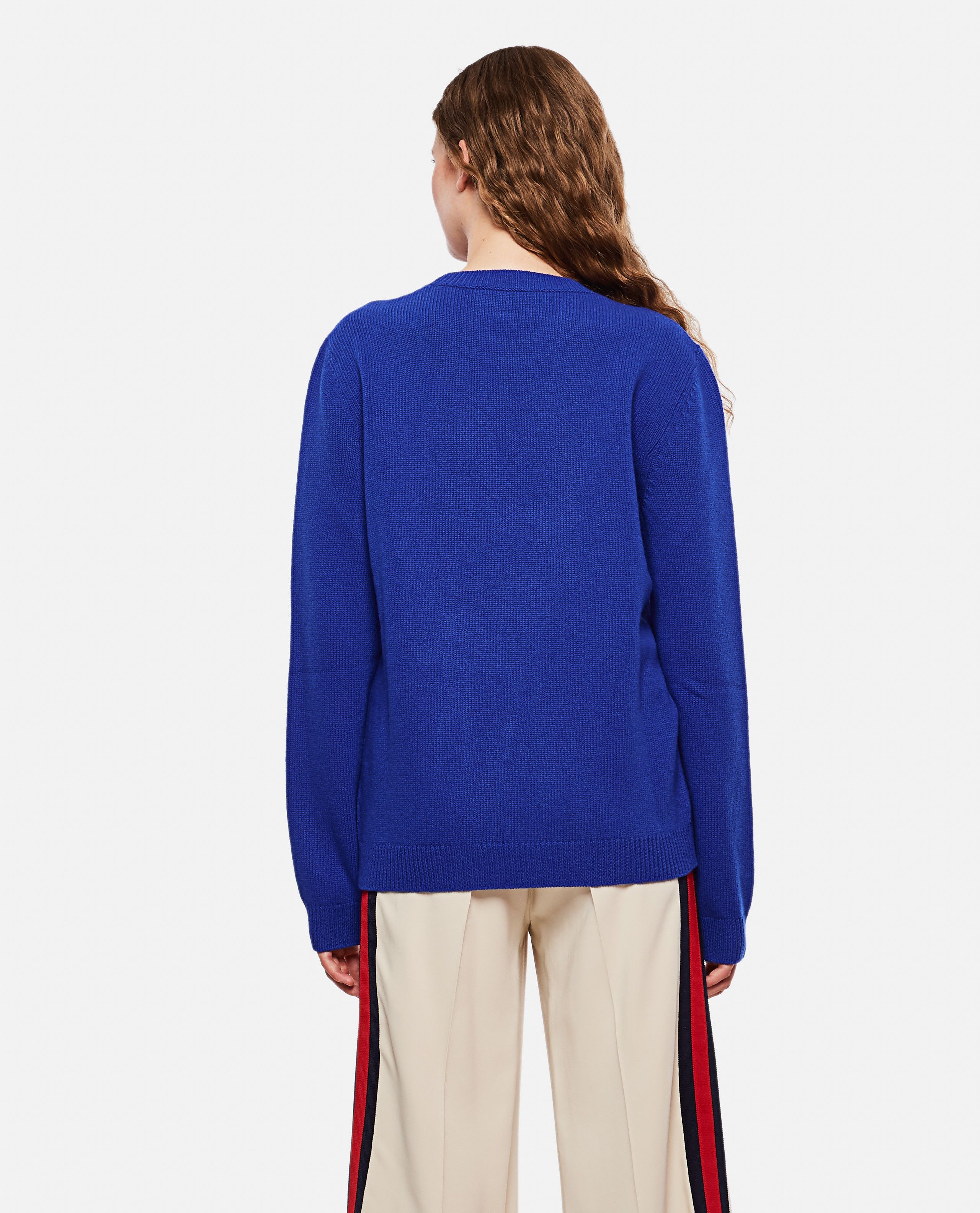 Gucci GUCCI blue wool Intarsia giraffe motif sweater Large NWT Size L / US 10 / IT 46 - 3 Thumbnail