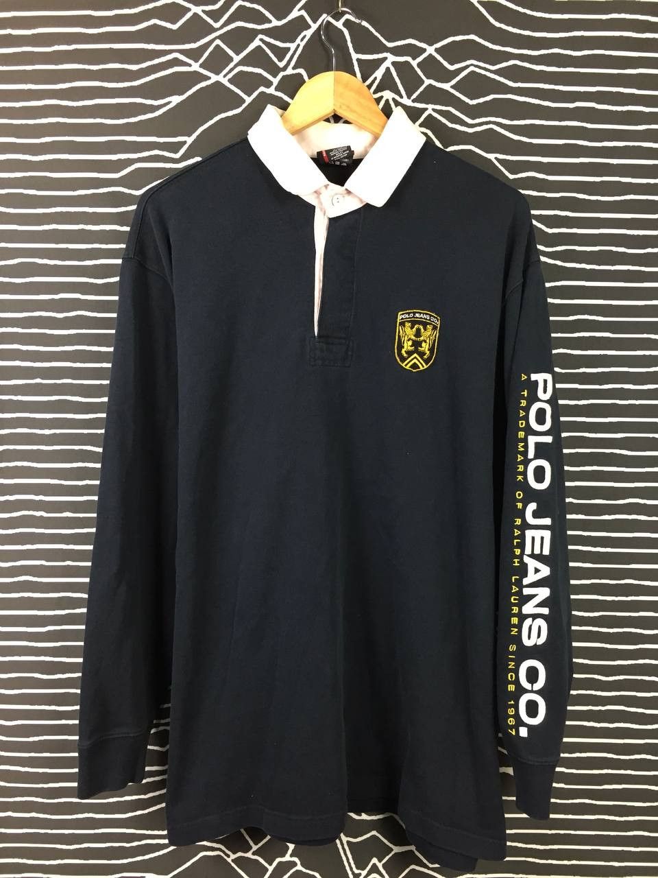 Polo Ralph Lauren Polo Jeans Co Ralph Lauren Spell Out Oversized Polo Rugby Size US XL / EU 56 / 4 - 4 Thumbnail