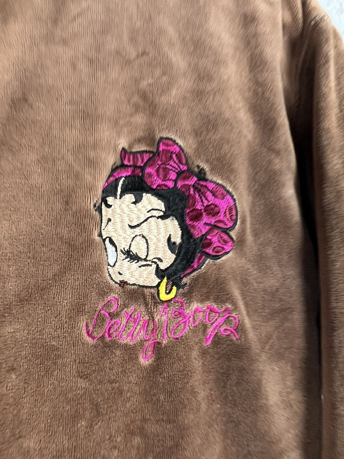 Cartoon Network Vintage Betty Boop brown velvet zip hoodie Size M / US 6-8 / IT 42-44 - 5 Thumbnail