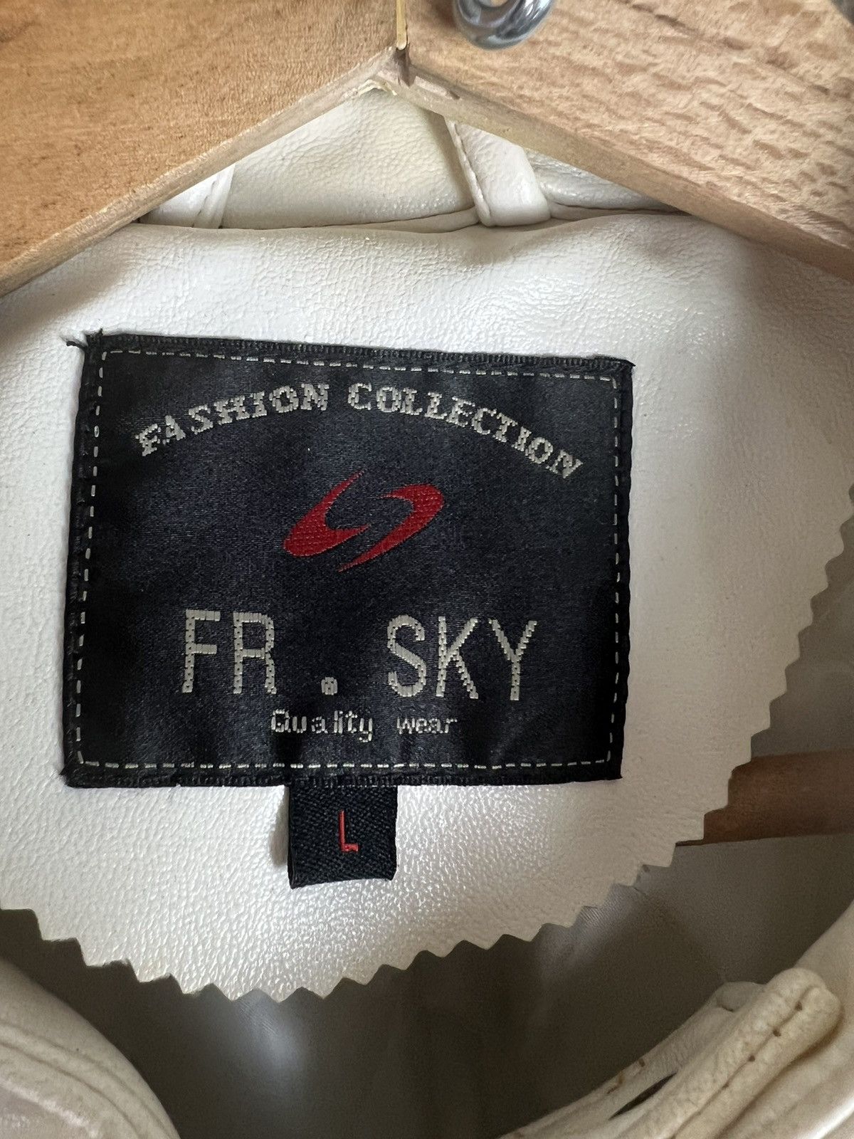 Vintage Vintage racing motors racing eco sky leather jacket Size US L / EU 52-54 / 3 - 3 Thumbnail
