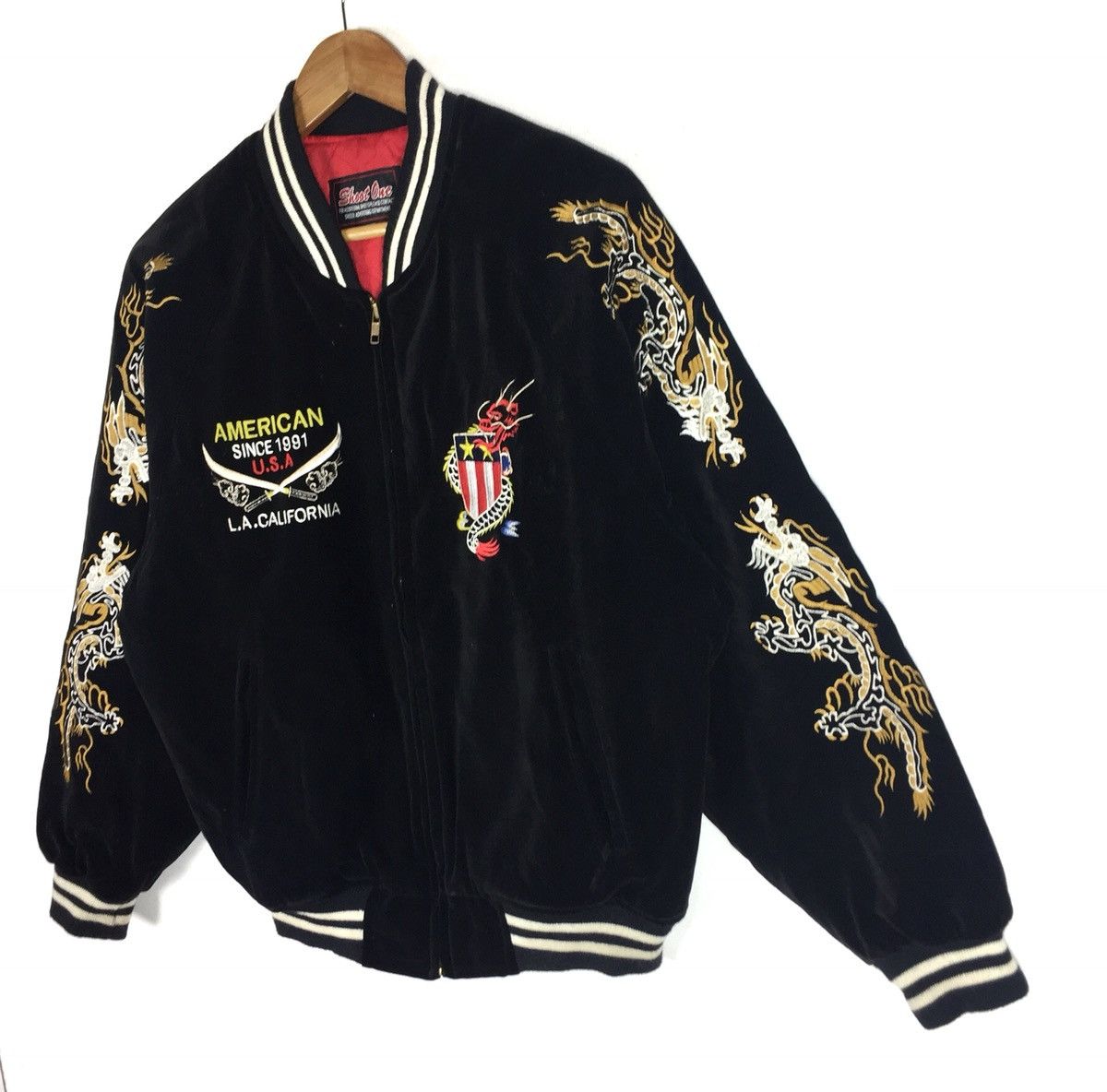Japanese Brand Sukajan Souvenir Japan Velvet Jacket Japan Embroidery Size US M / EU 48-50 / 2 - 4 Thumbnail
