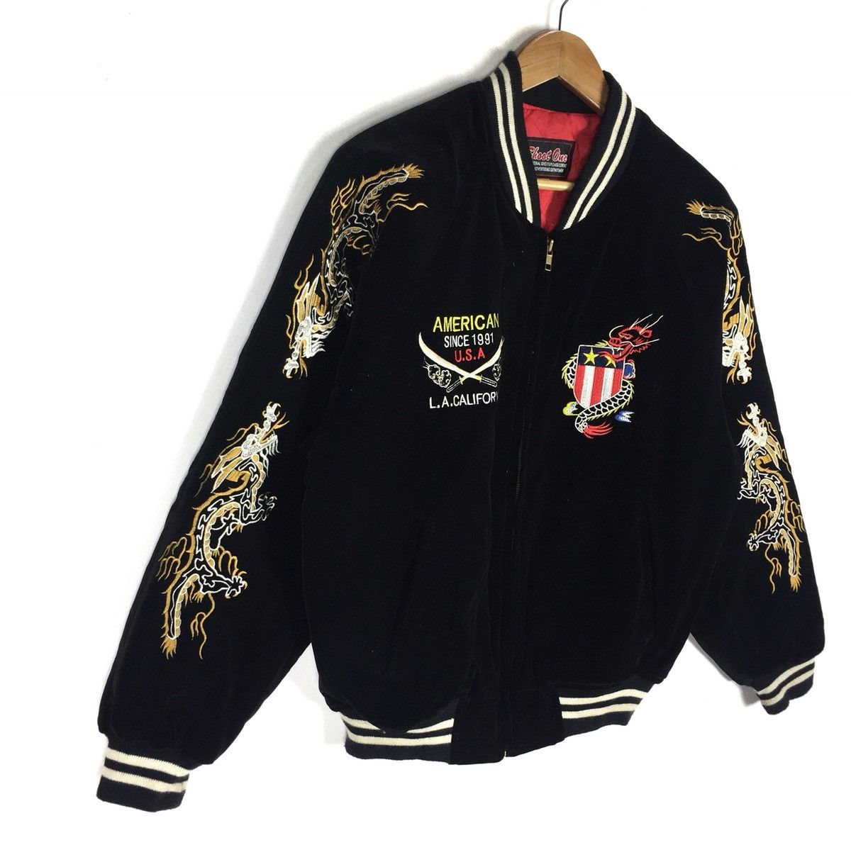 Japanese Brand Sukajan Souvenir Japan Velvet Jacket Japan Embroidery Size US M / EU 48-50 / 2 - 5 Thumbnail