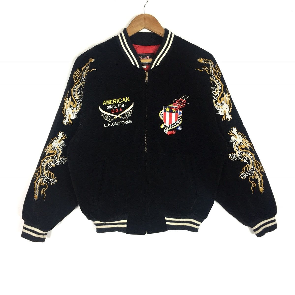 Japanese Brand Sukajan Souvenir Japan Velvet Jacket Japan Embroidery Size US M / EU 48-50 / 2 - 1 Thumbnail