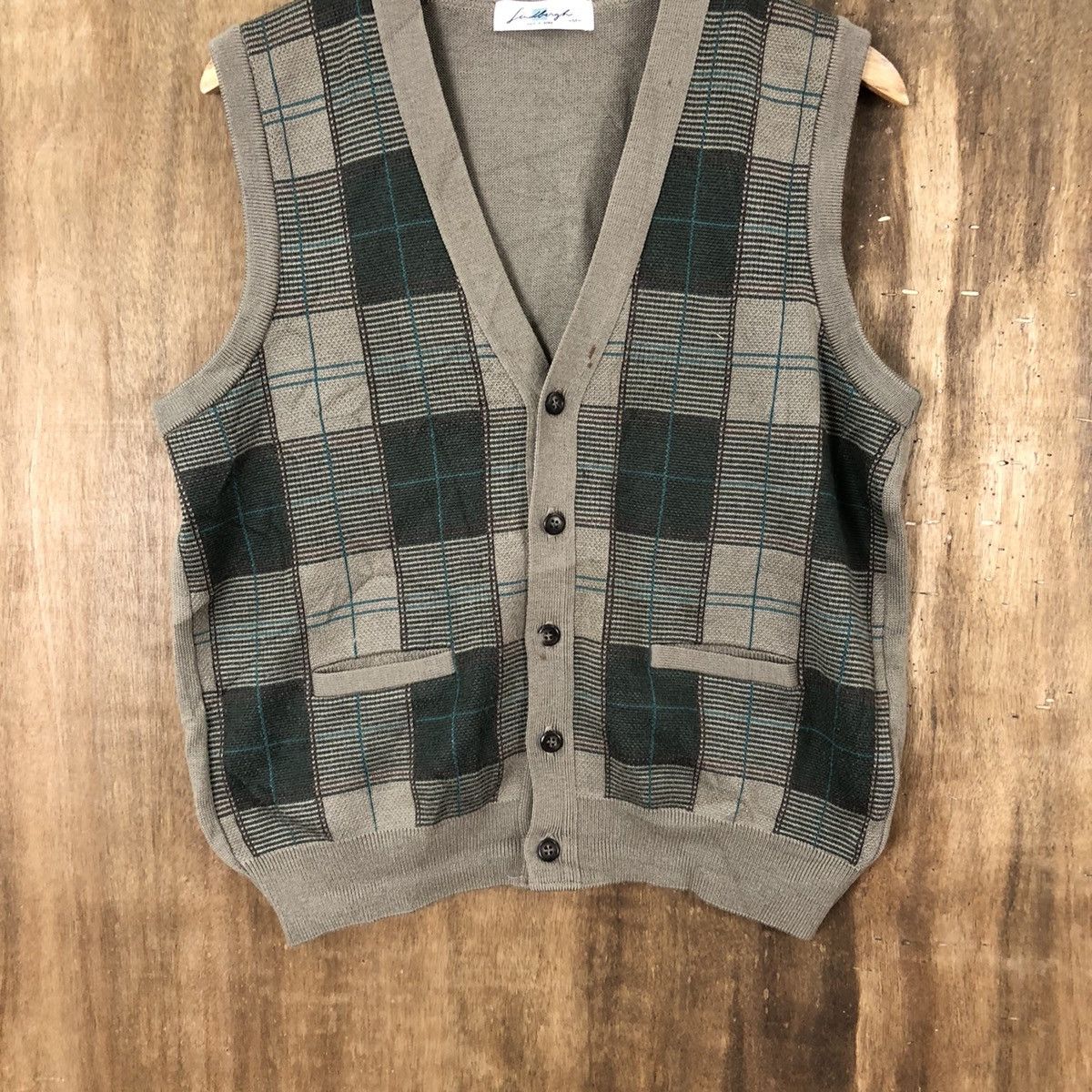 Lindbergh Lindbengh Vest Brown Knitwear vintage #6338 Size US M / EU 48-50 / 2 - 3 Thumbnail