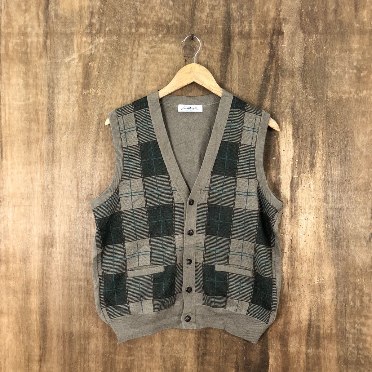 Lindbergh Lindbengh Vest Brown Knitwear vintage #6338 Size US M / EU 48-50 / 2 - 1 Thumbnail