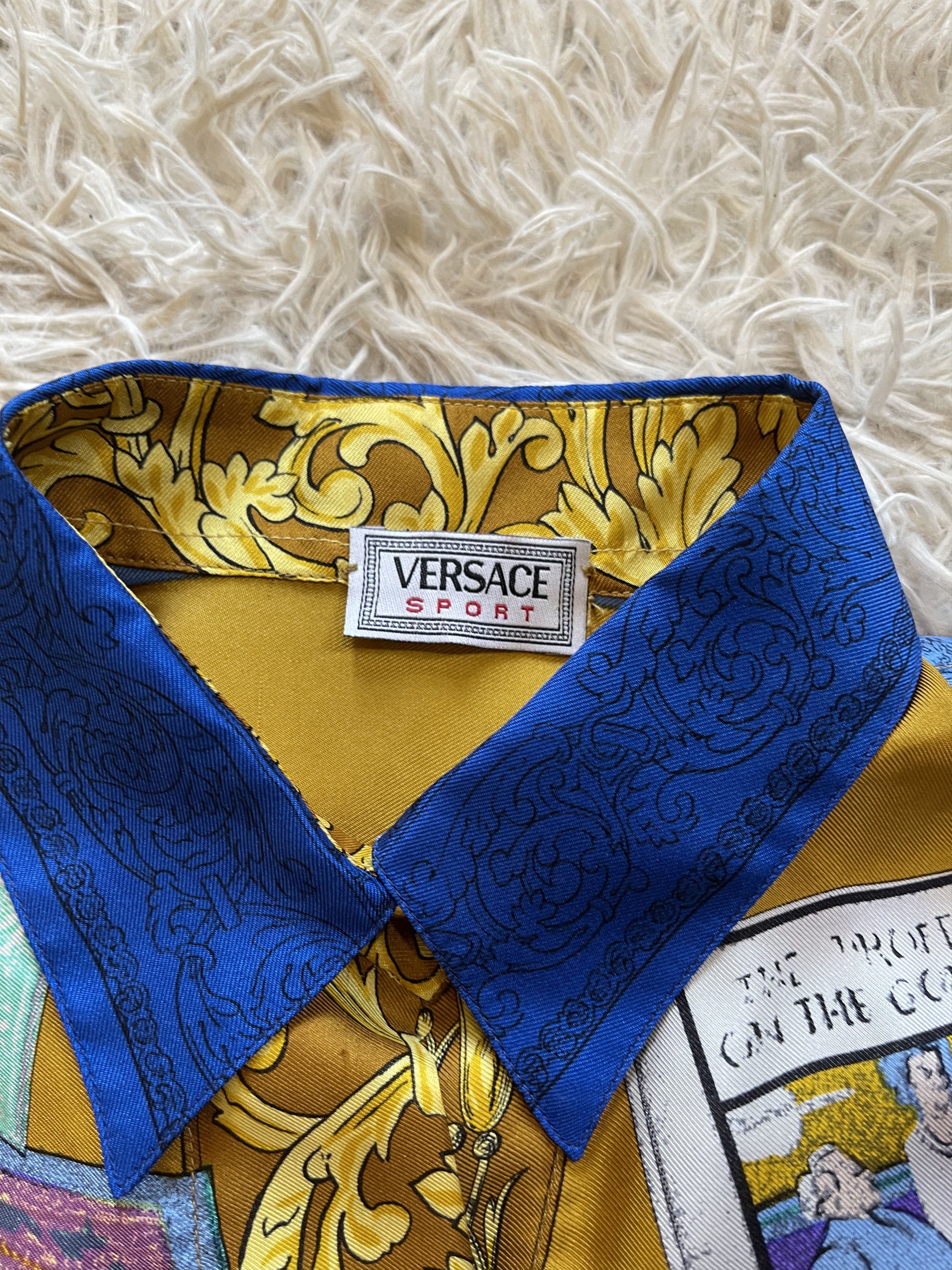 Versace Versace Sport 1990's Polo Silk Shirt Size US S / EU 44-46 / 1 - 2 Thumbnail