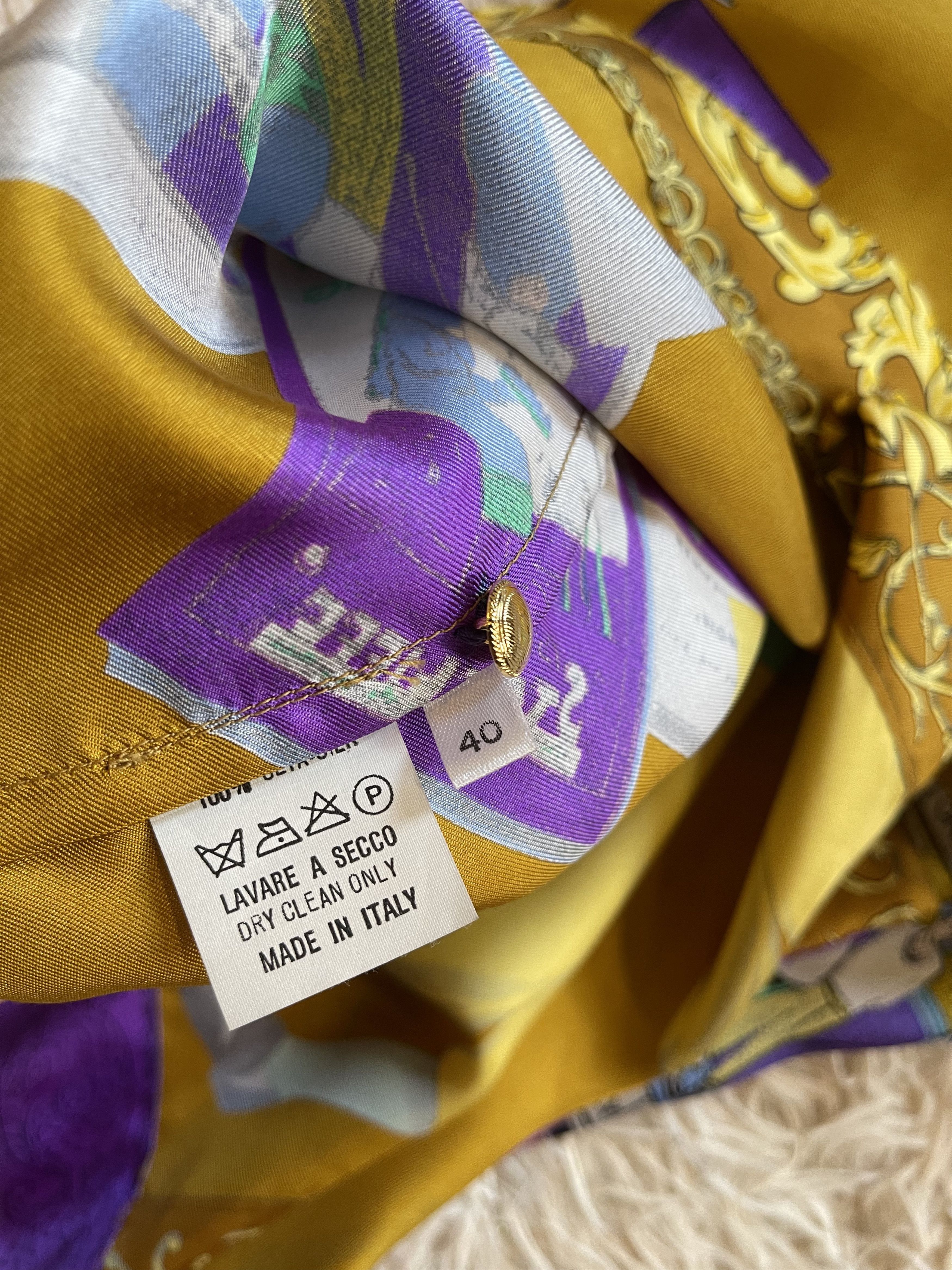 Versace Versace Sport 1990's Polo Silk Shirt Size US S / EU 44-46 / 1 - 3 Thumbnail