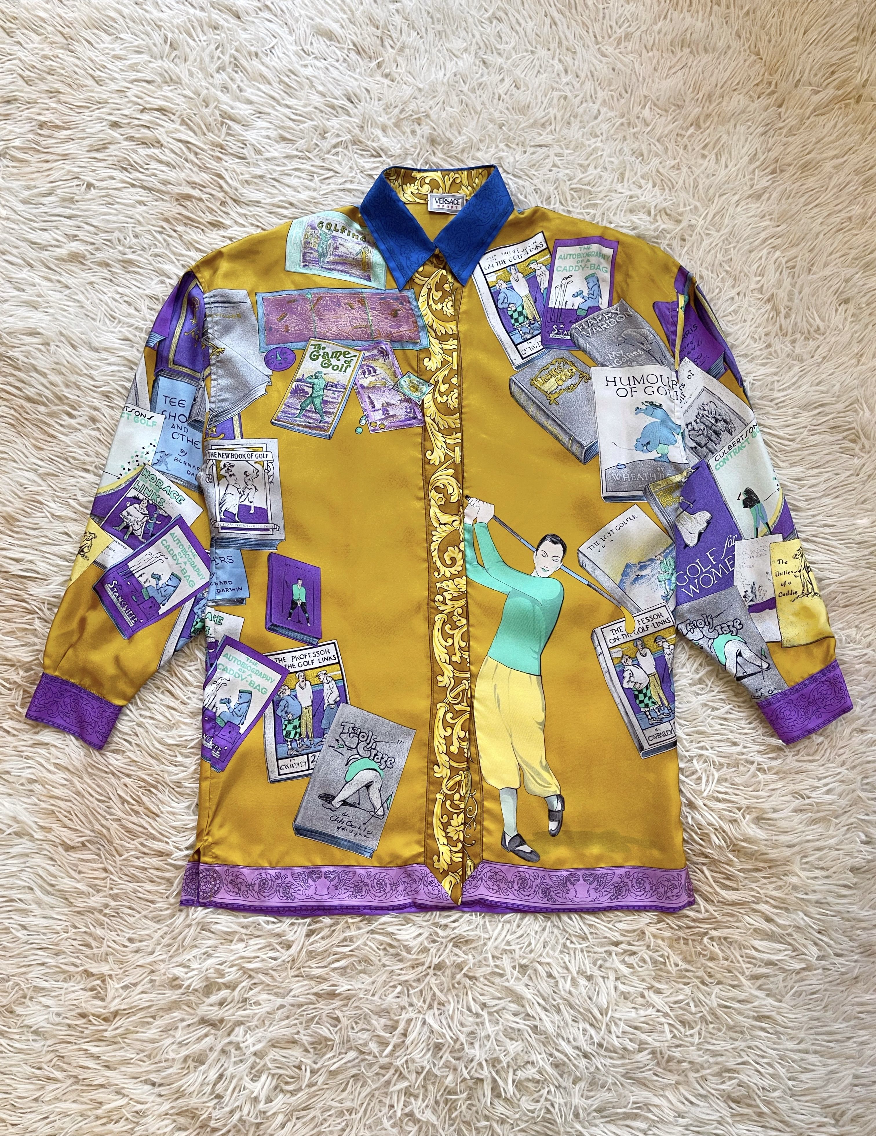 Versace Versace Sport 1990's Polo Silk Shirt Size US S / EU 44-46 / 1 - 1 Thumbnail