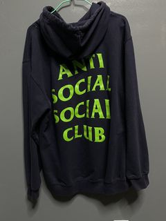 Anti Social Social Club Hoodie Navy | Grailed