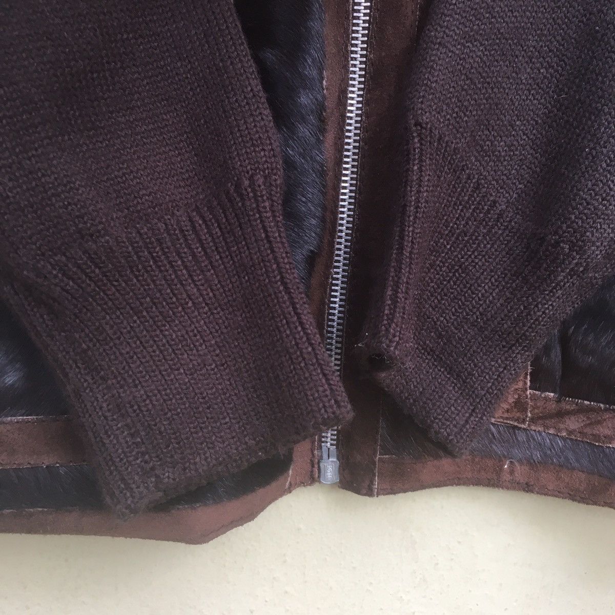 Vintage Italian Leather&Wool Zipper Jacket Size US M / EU 48-50 / 2 - 6 Thumbnail