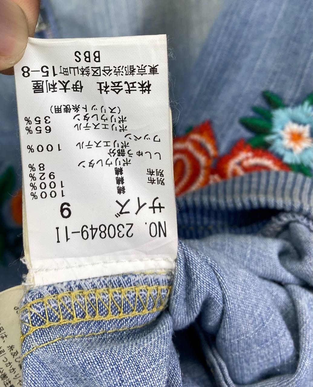 Japanese Brand Vintage Goji Italia Cactus Flowering Embroidery Denim Jacket Size M / US 6-8 / IT 42-44 - 7 Thumbnail
