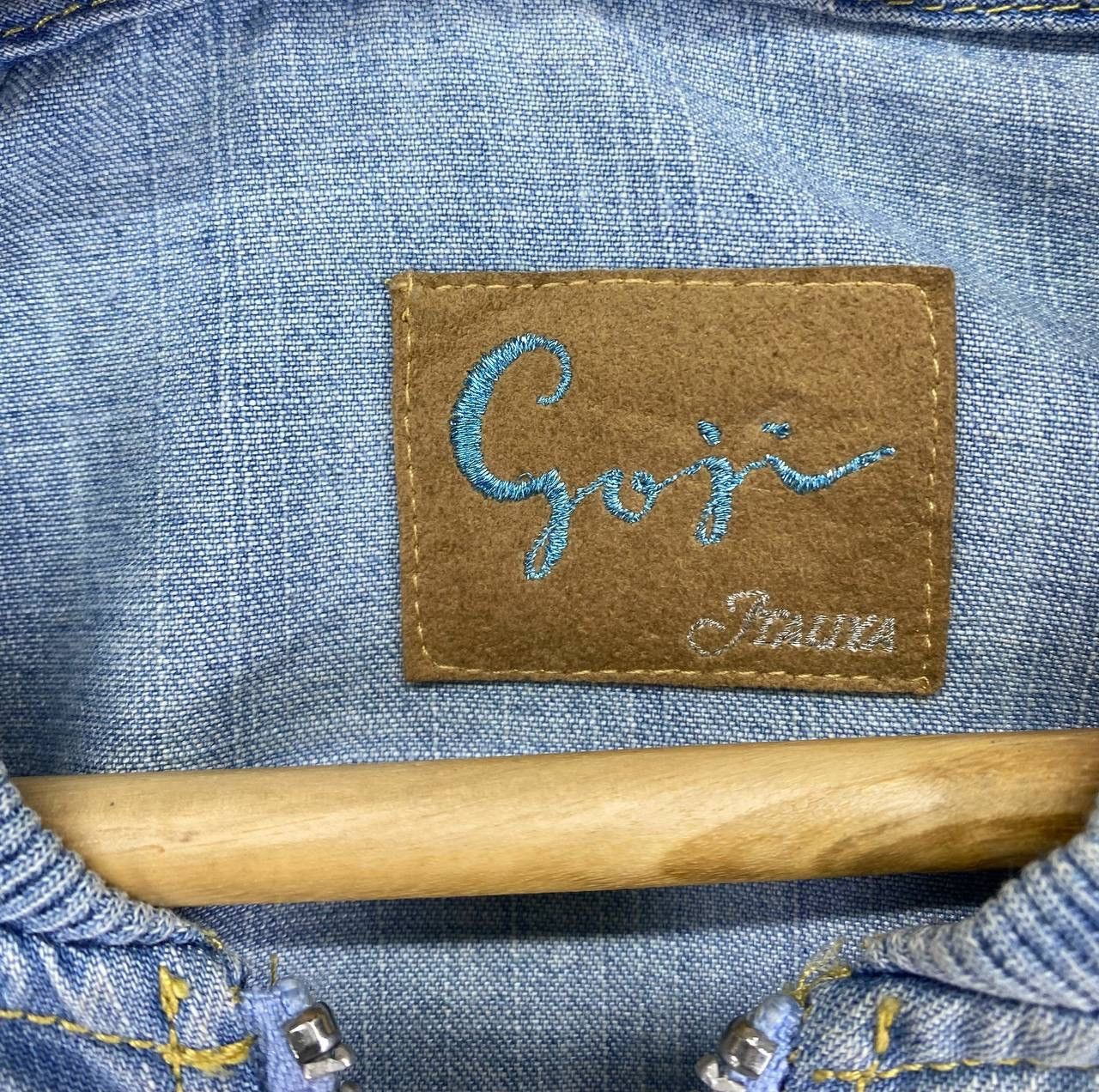Japanese Brand Vintage Goji Italia Cactus Flowering Embroidery Denim Jacket Size M / US 6-8 / IT 42-44 - 6 Thumbnail
