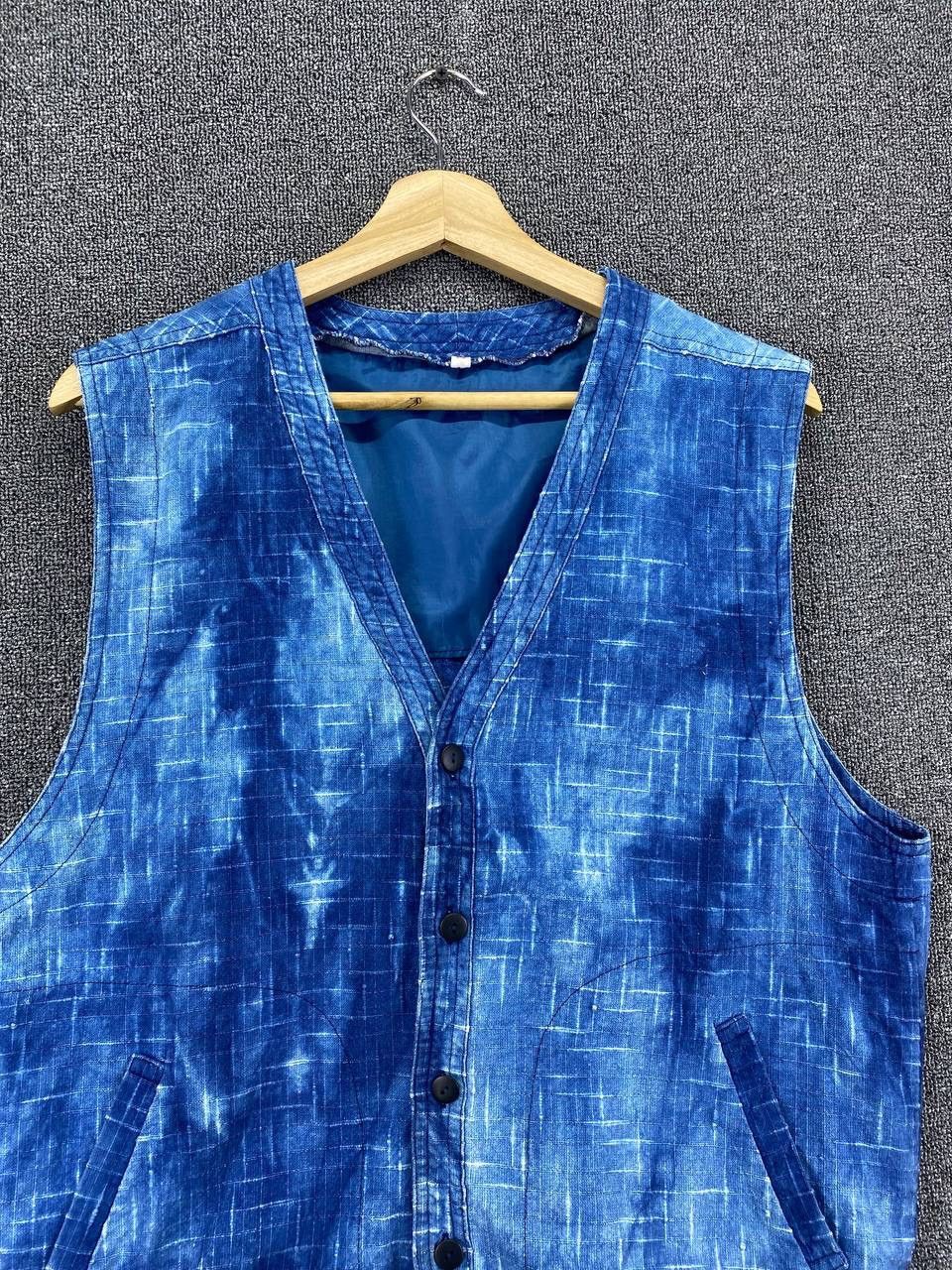Japanese Brand Vintage Japanese Acid Wash Style Denim Vest Size L / US 10 / IT 46 - 3 Thumbnail