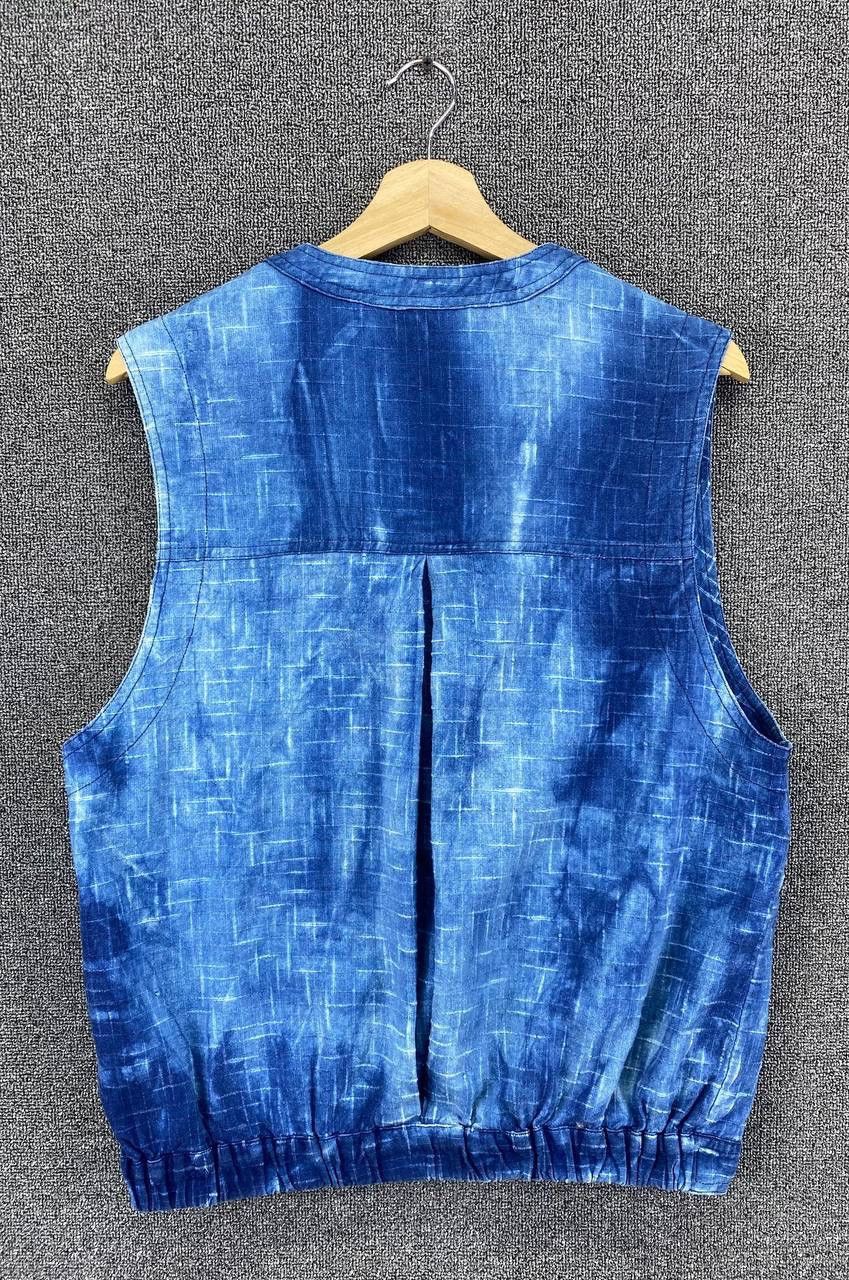 Japanese Brand Vintage Japanese Acid Wash Style Denim Vest Size L / US 10 / IT 46 - 6 Thumbnail