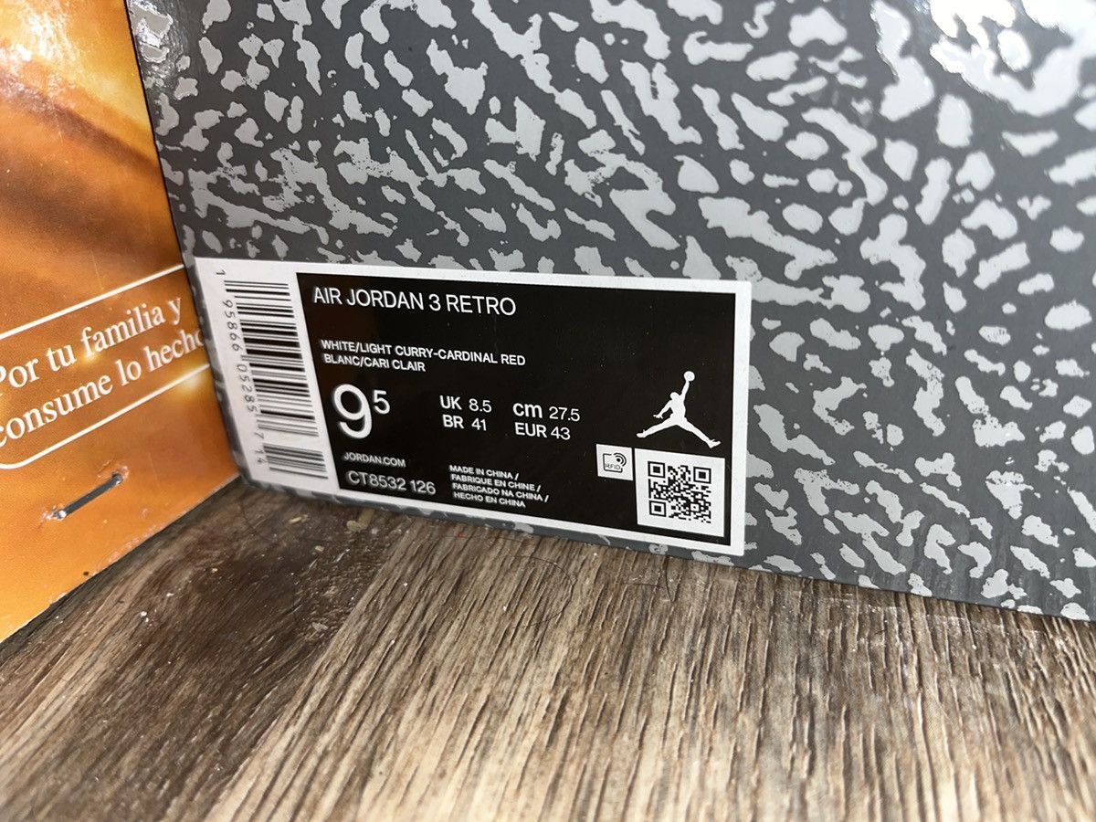 Jordan Brand Jordan 3 cardinals 9.5 Size US 9.5 / EU 42-43 - 7 Thumbnail