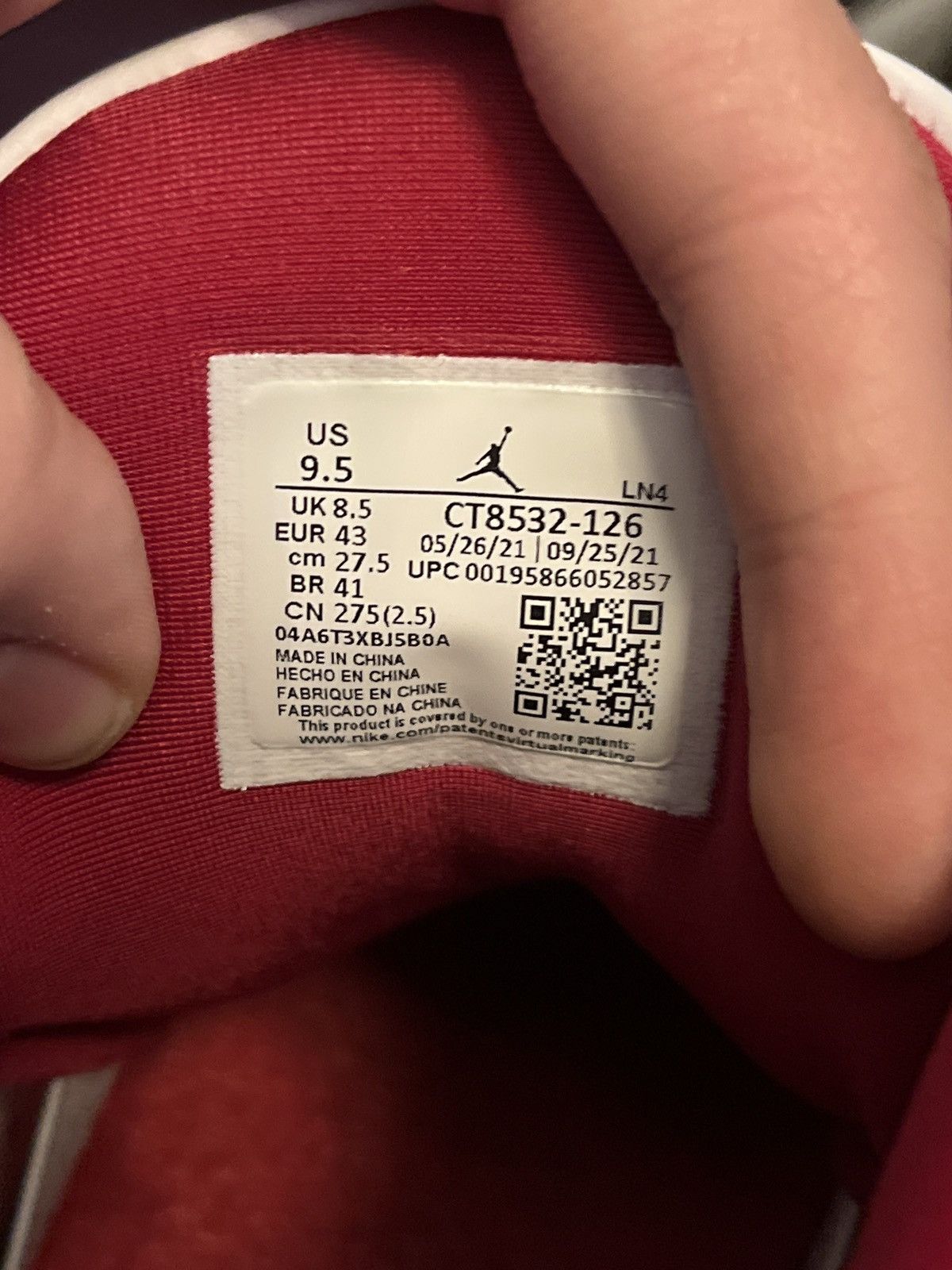Jordan Brand Jordan 3 cardinals 9.5 Size US 9.5 / EU 42-43 - 6 Thumbnail
