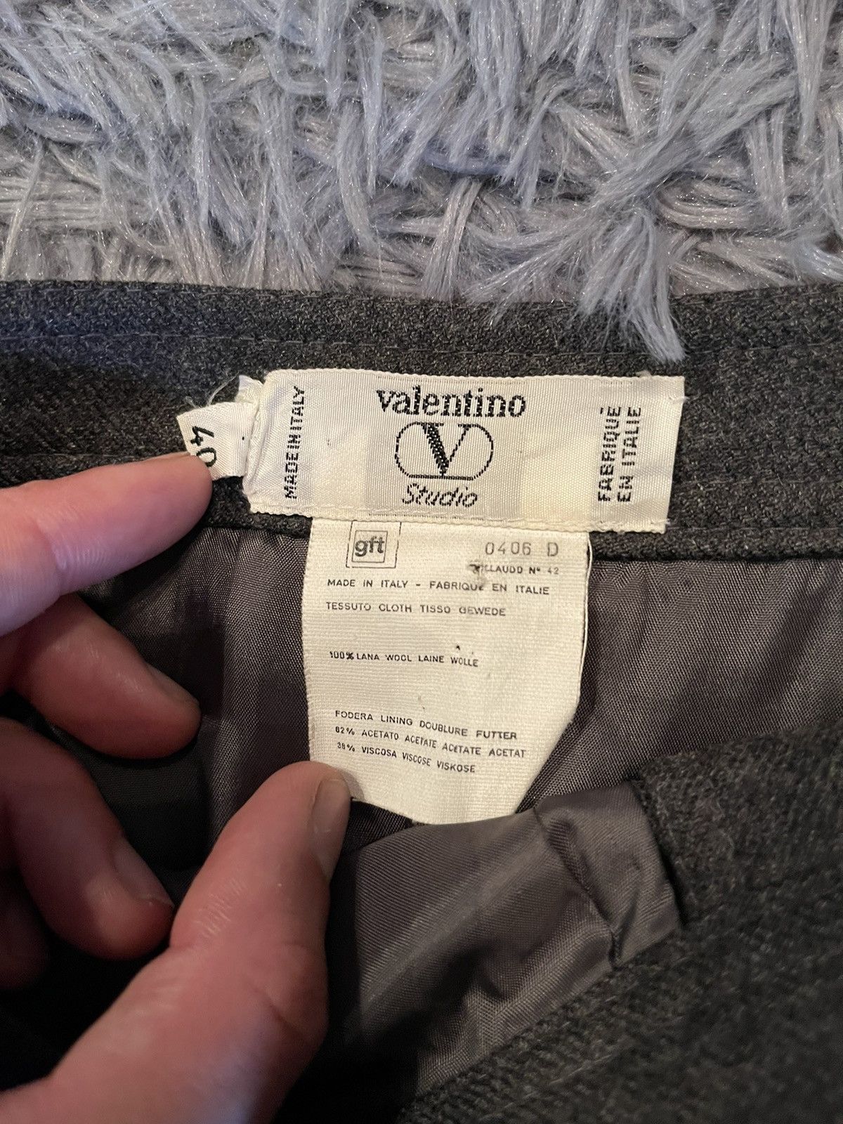 Valentino × Vintage Valentino studio 80s vintage wool skirt Size 27" / US 4 / IT 40 - 3 Thumbnail