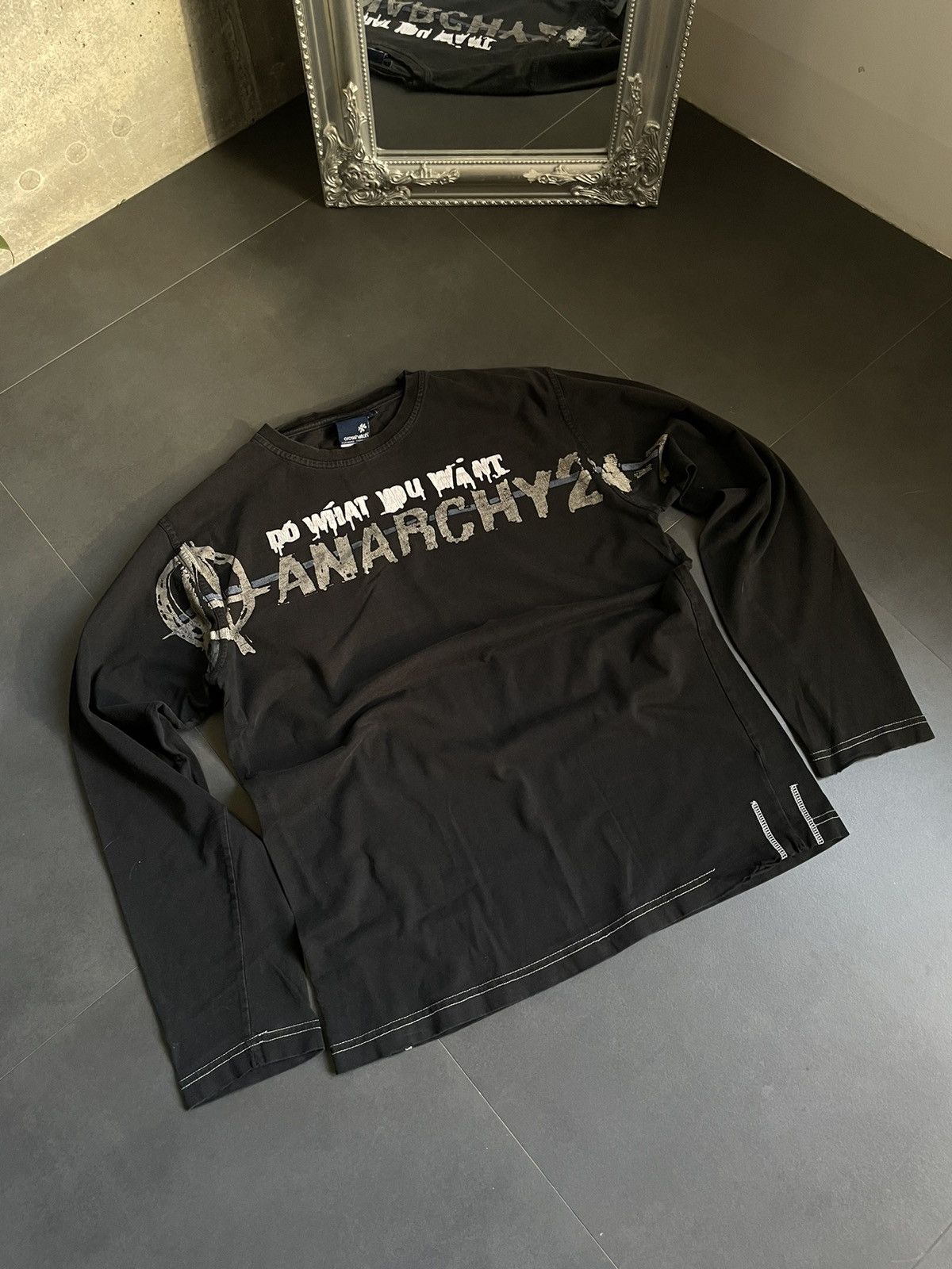 Japanese Brand Rare Vintage Y2k Faded Anarchy 24/7 Distressed LongSleeve Size US L / EU 52-54 / 3 - 3 Thumbnail