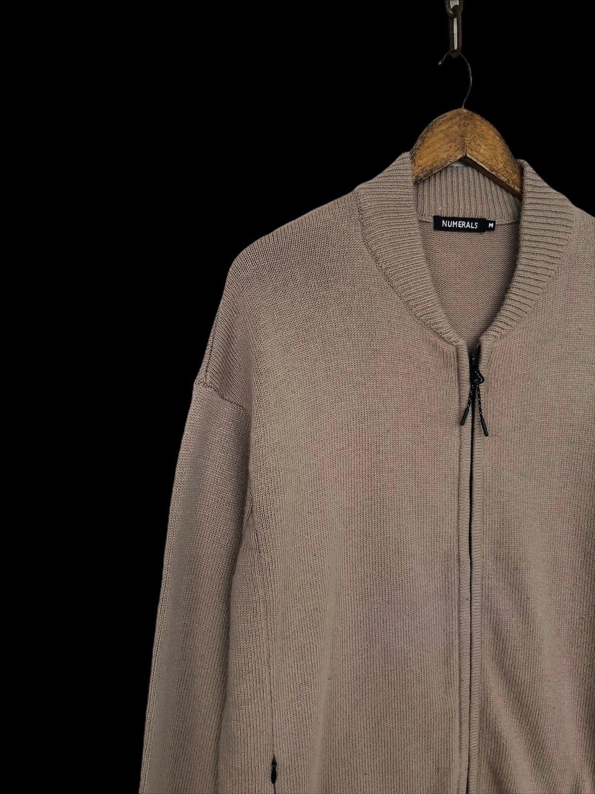 Japanese Brand Numerals 🇯🇵 "3" Back Print Logo O/S Zipper Sweater Size US L / EU 52-54 / 3 - 4 Thumbnail