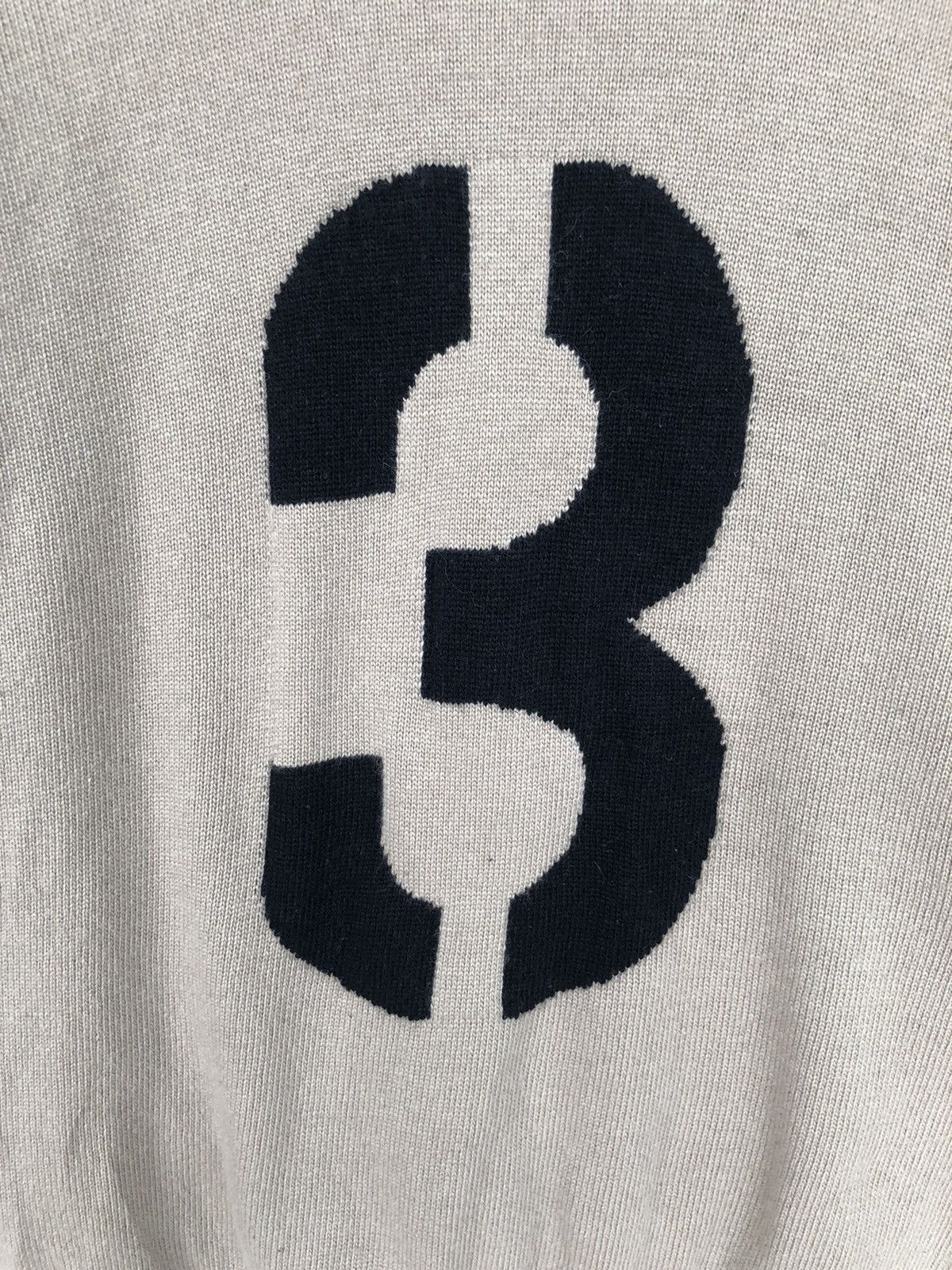 Japanese Brand Numerals 🇯🇵 "3" Back Print Logo O/S Zipper Sweater Size US L / EU 52-54 / 3 - 6 Thumbnail