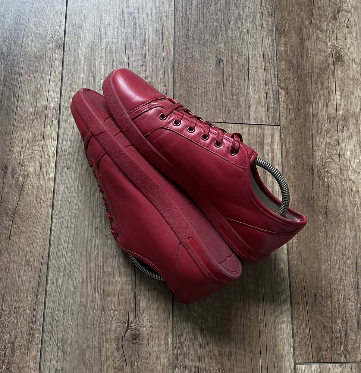 Dolce & Gabbana Dolce&Gabbana Sport Low Top Red leather Sneakers Shoes Size US 10 / EU 43 - 3 Thumbnail