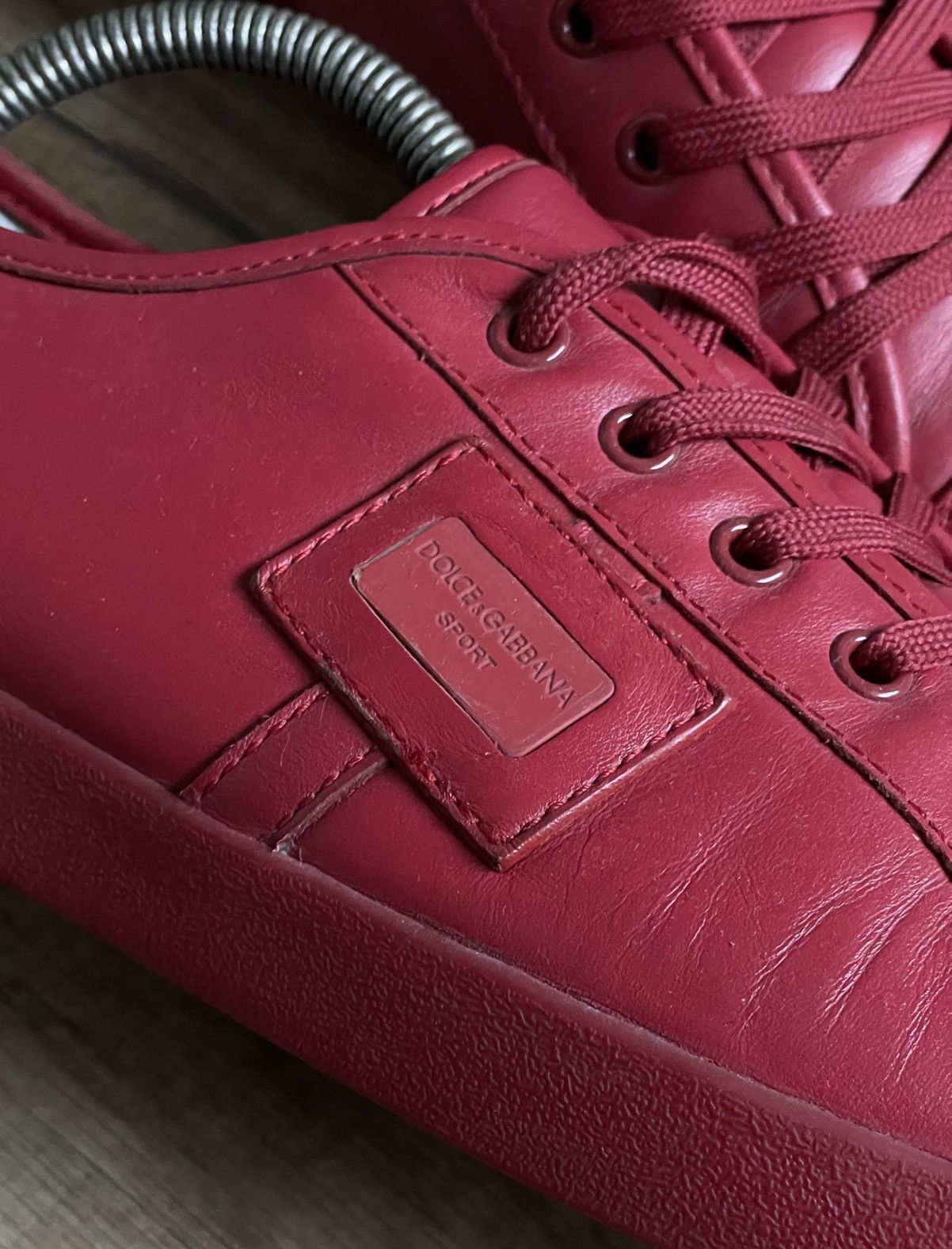 Dolce & Gabbana Dolce&Gabbana Sport Low Top Red leather Sneakers Shoes Size US 10 / EU 43 - 5 Thumbnail