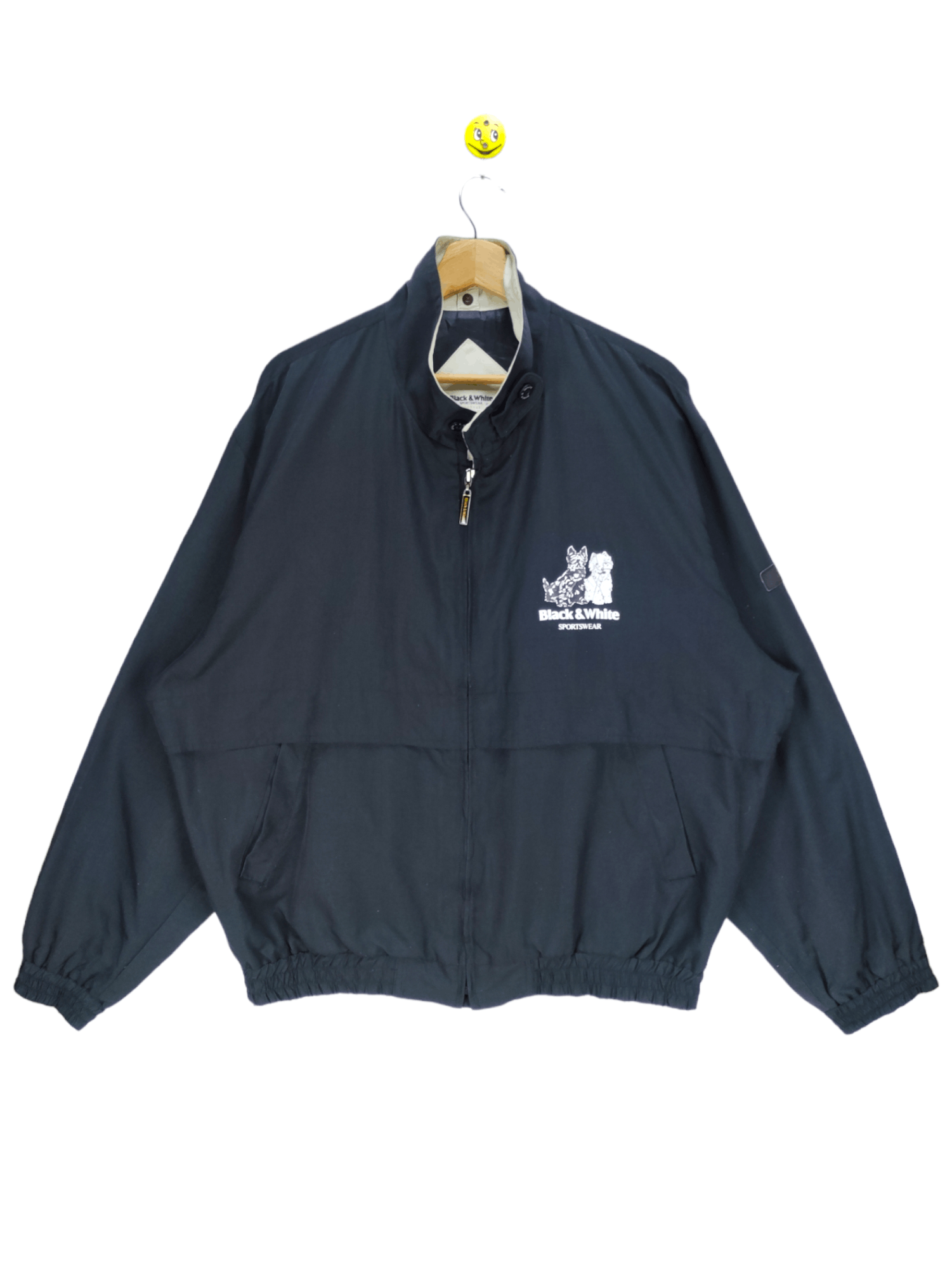 Japanese Brand Steals🔥Vintage Jacket Zip Up by Black & White Size US XL / EU 56 / 4 - 1 Thumbnail