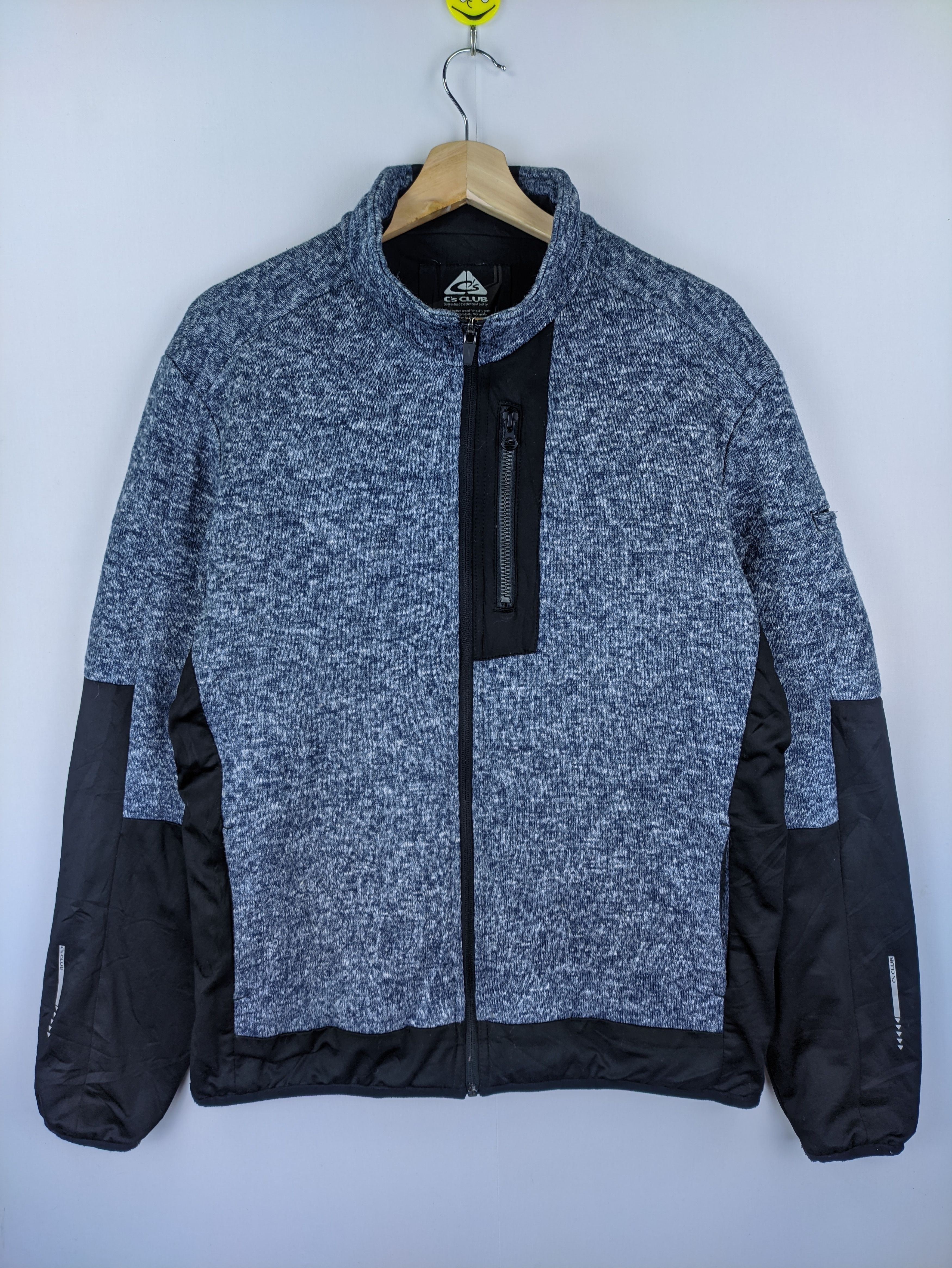 image of Unlisted Stealsjacket Sweater Zip Up By C's Club in Black Blue, Men's (Size Medium)