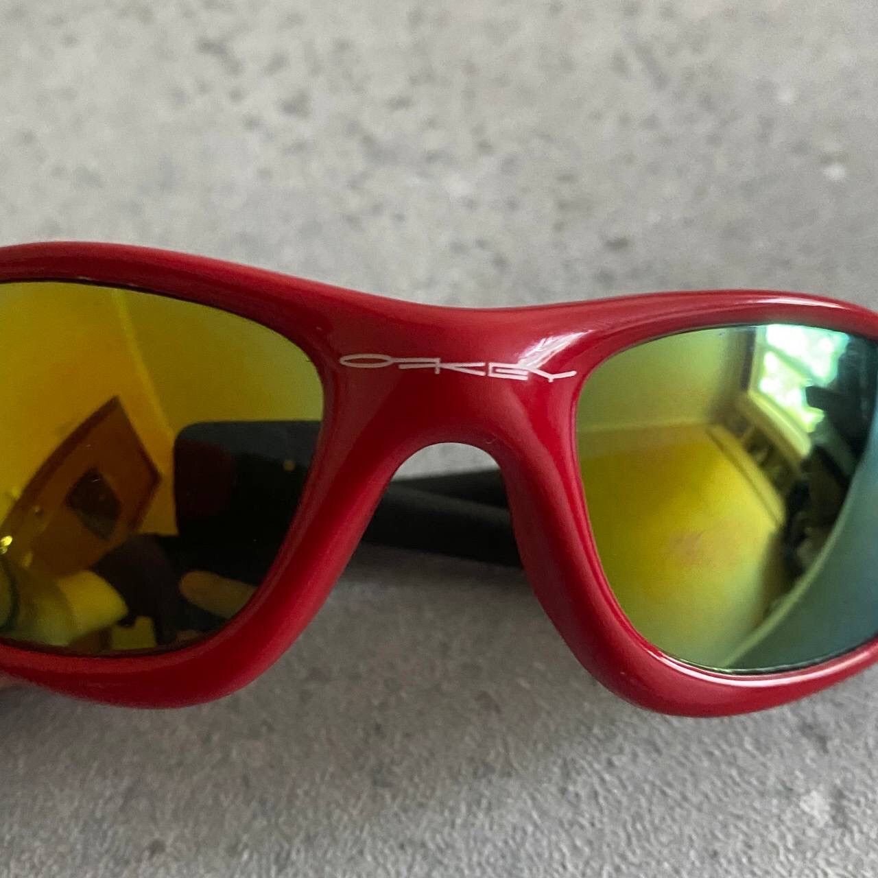 Vintage OAKLEY Straight Jacket 1999s Vintage Red Sunglasses | Grailed