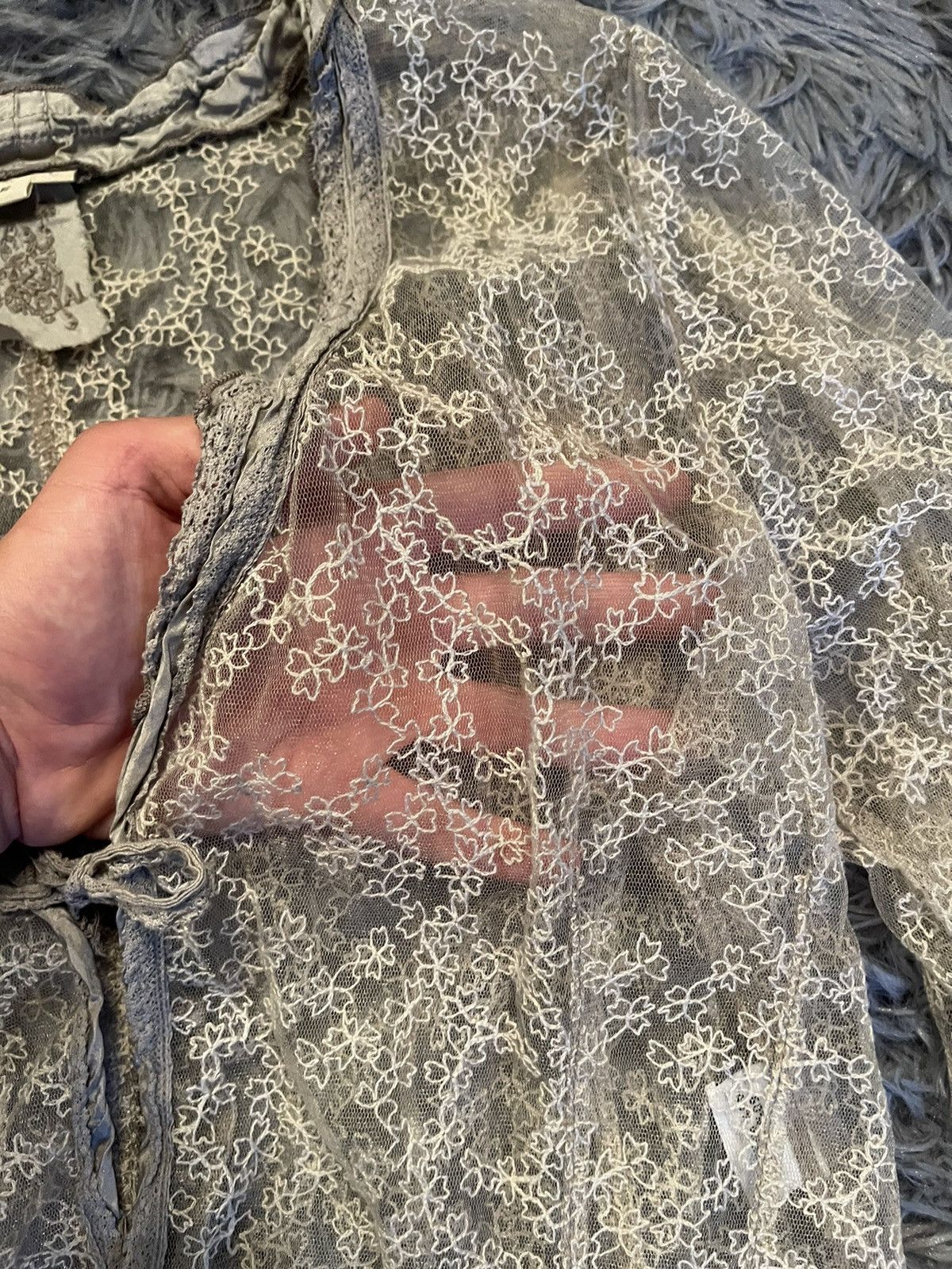 Japanese Brand × Vintage Nile Avant Garde Y2K vintage mesh blouse Size L / US 10 / IT 46 - 4 Thumbnail