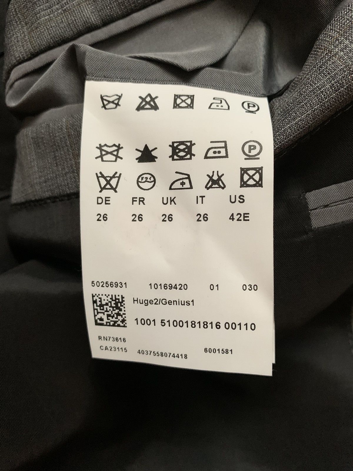 Designer × Hugo Boss Hugo boss 42E casual suit blazer jacket + pants trousers Size 42R - 12 Thumbnail