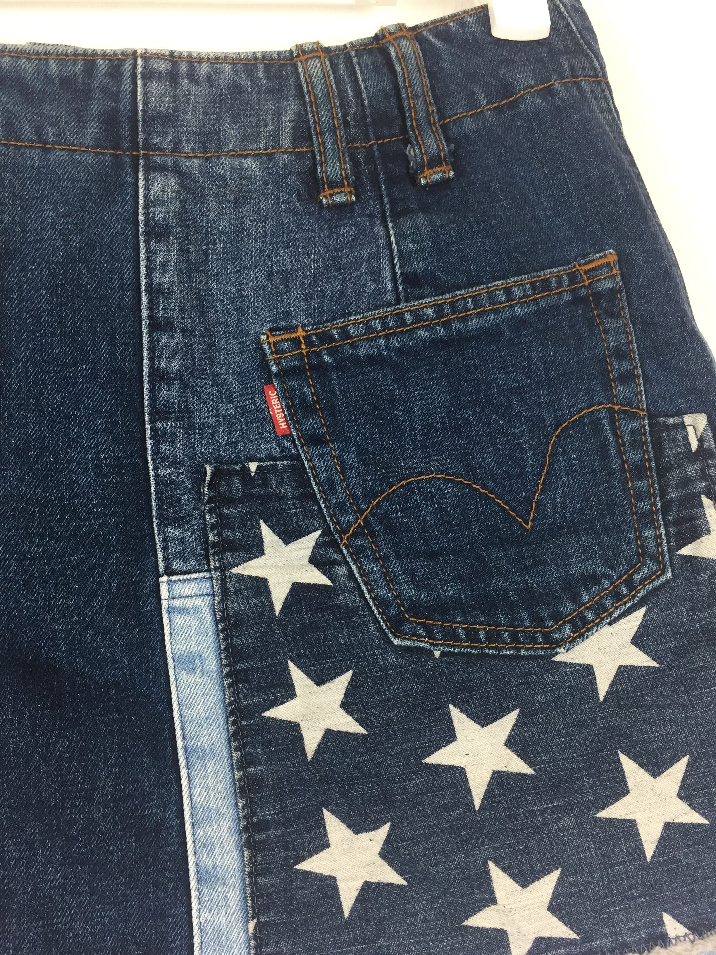 Hysteric Glamour Vintage Hysteric Glamour Selvedge Denim Patchwork Skirt Size 27" / US 4 / IT 40 - 4 Thumbnail