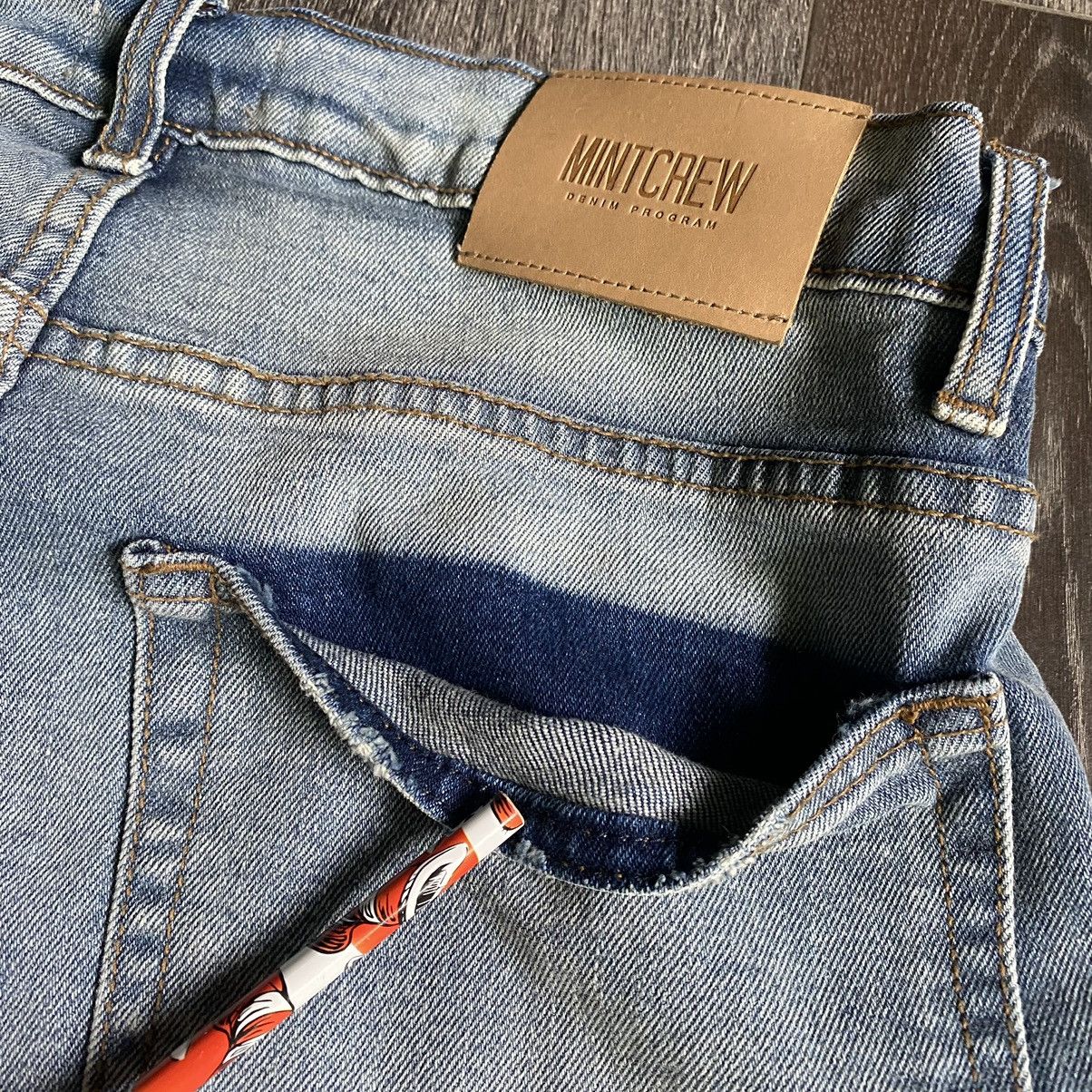 Mintcrew Mintcrew Slim Straight Skinny Fit Distress Light Wash Jeans Size US 34 / EU 50 - 4 Thumbnail