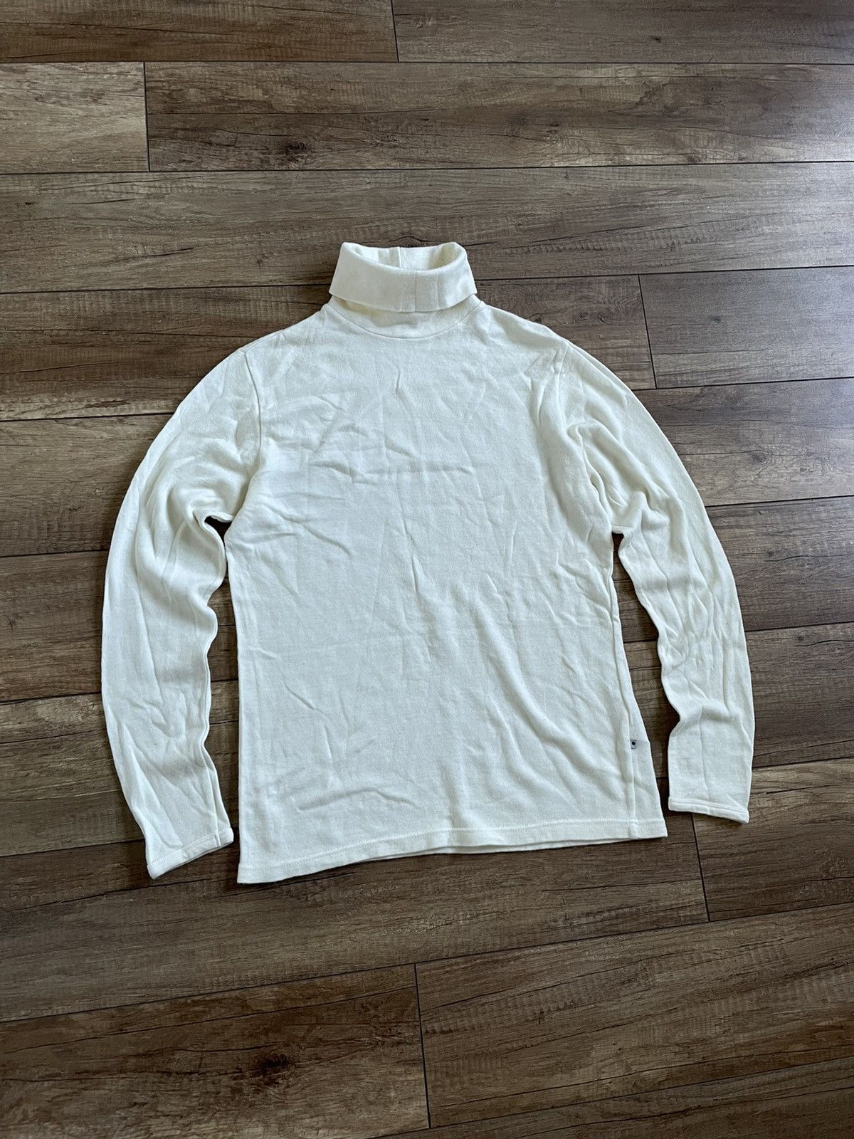 NN07 Nationality Cream Wool Slim Turtleneck Sweater Jumper